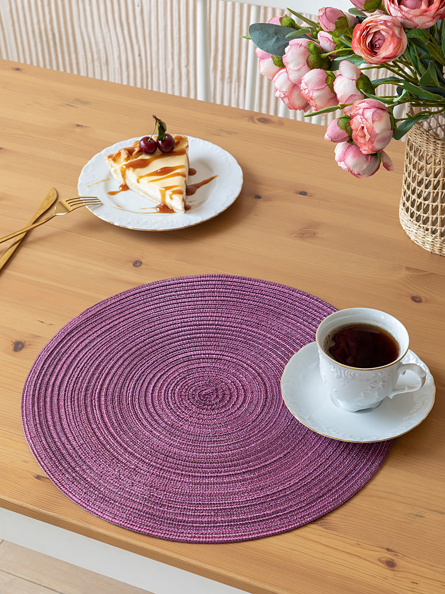 Комплект плейсматов пластик "Mia Cara" lilac D38 (4 шт.) 0