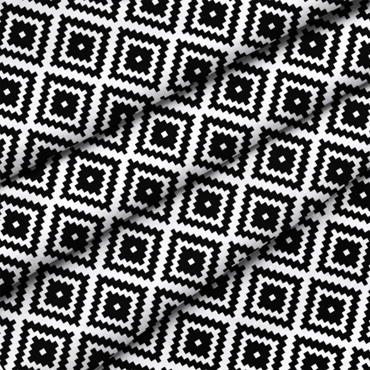 Скатерть Fine Line Ромбы черно-белые 2