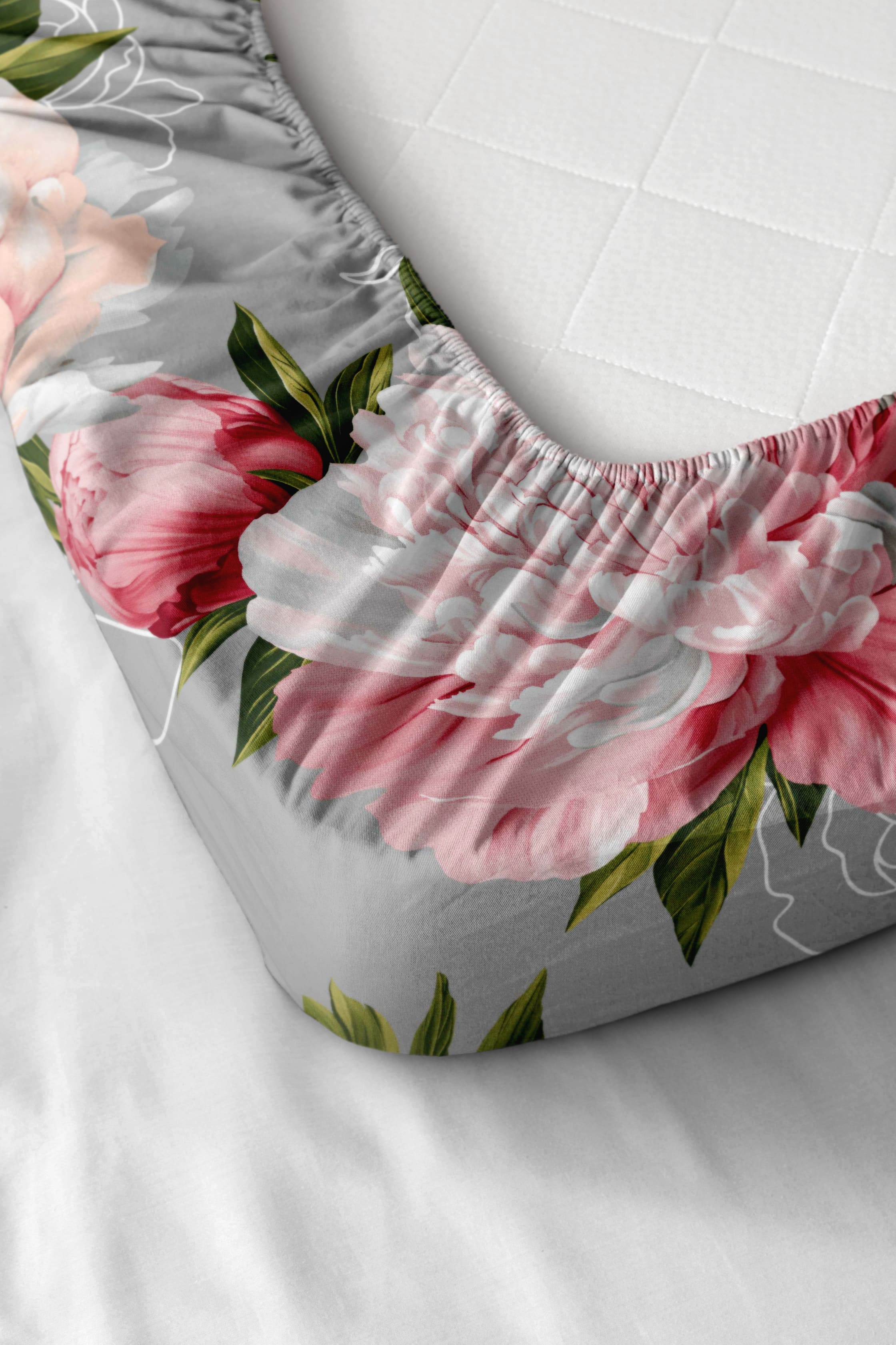 Простыня на резинке Унисон Прикосновение пиона 3