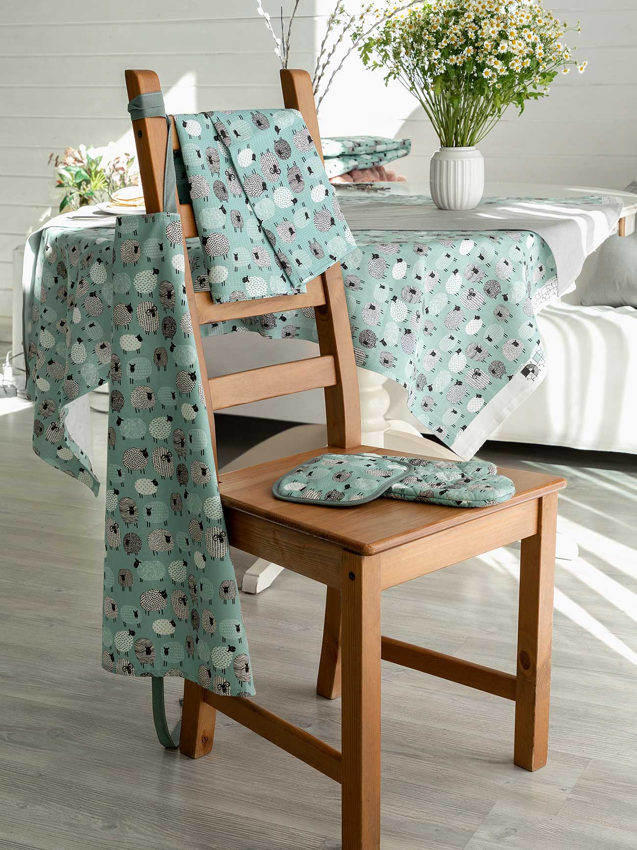 Комплект вафельных полотенец "Black Sheep", Унисон 4