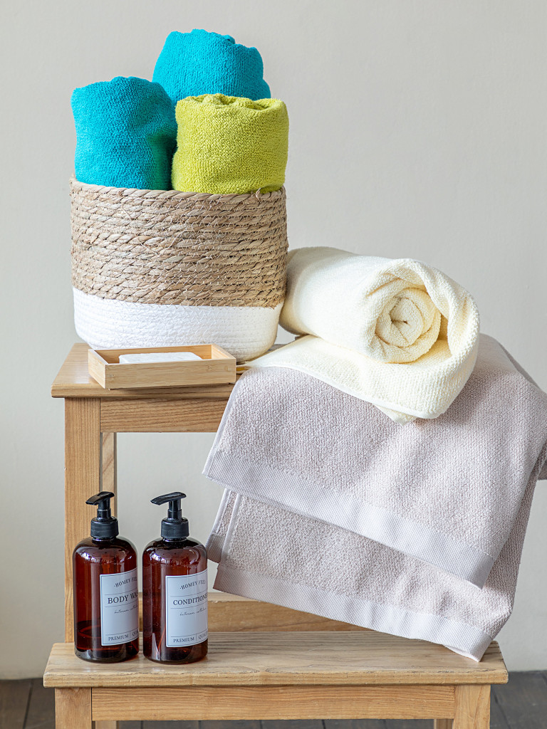 Комплект махровых полотенец "Lotte", сливочный, Унисон 3