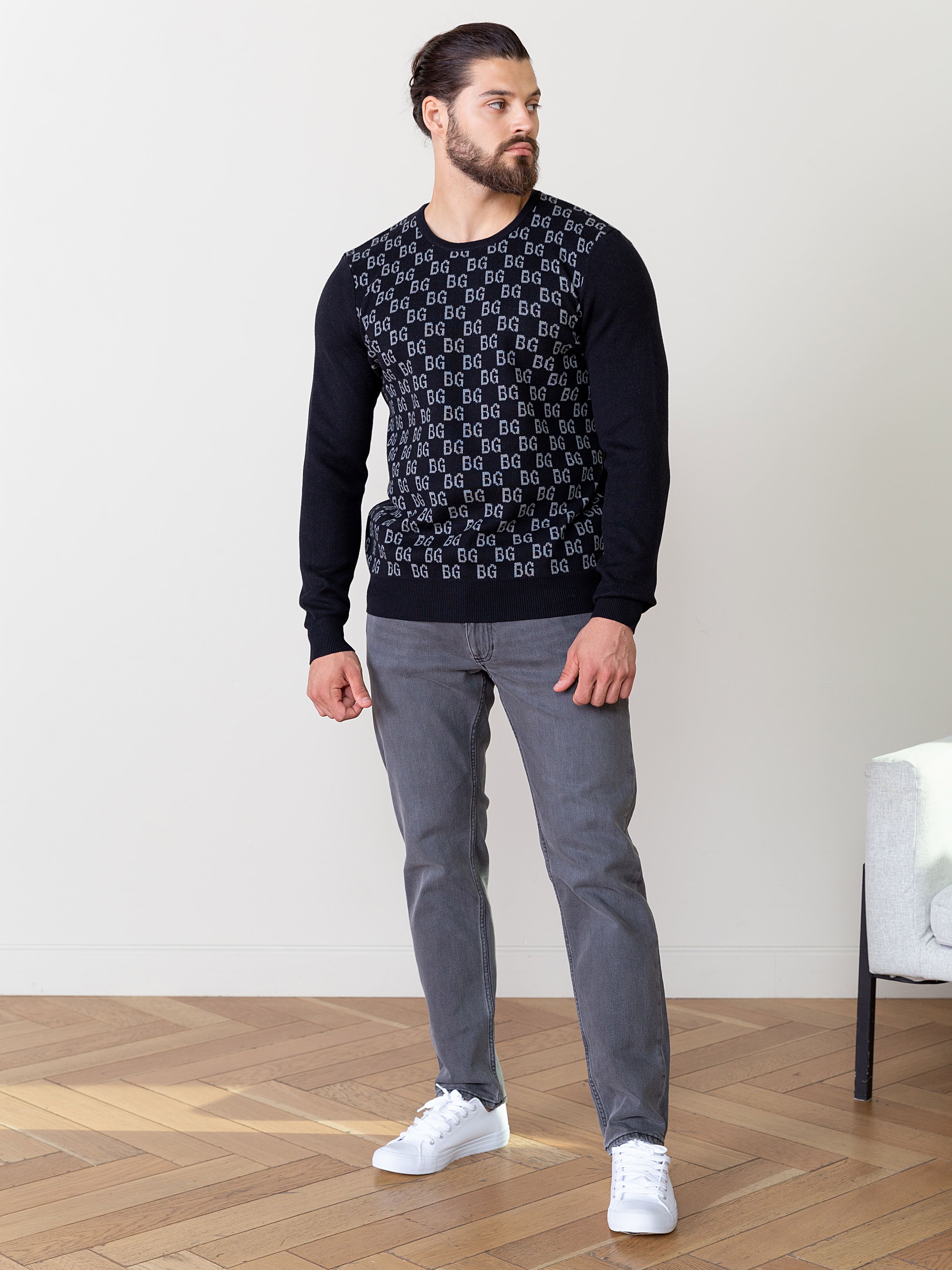 Джемпер, черный, BeGood 1