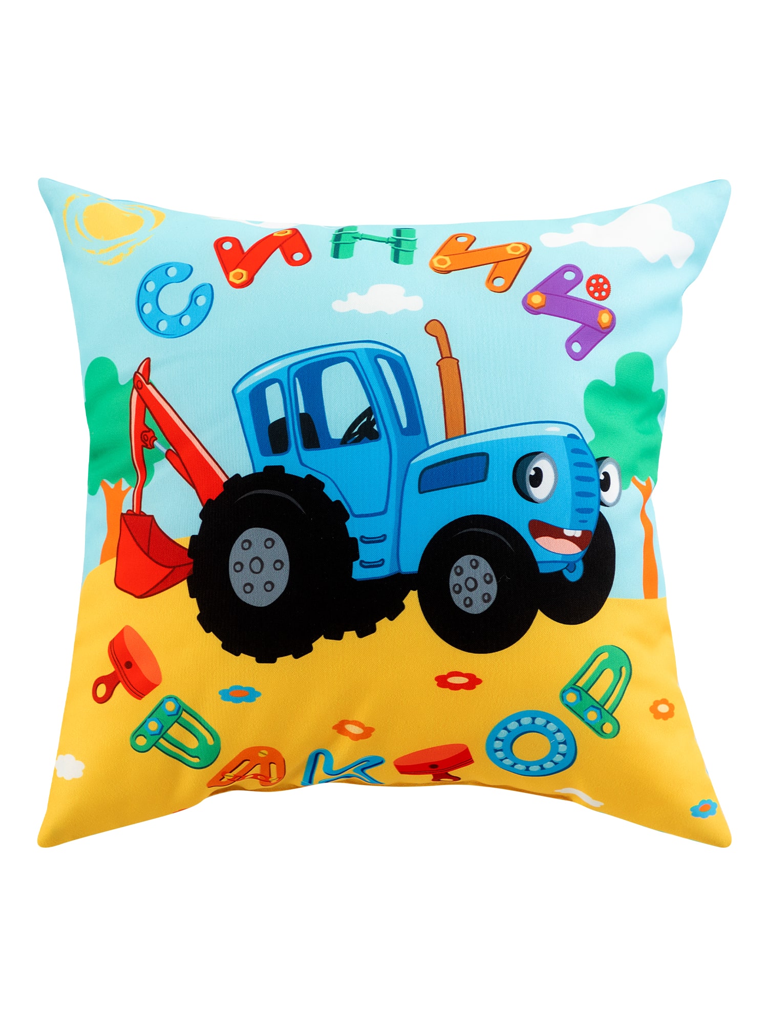 Подушка декоративная Непоседа Синий трактор 3