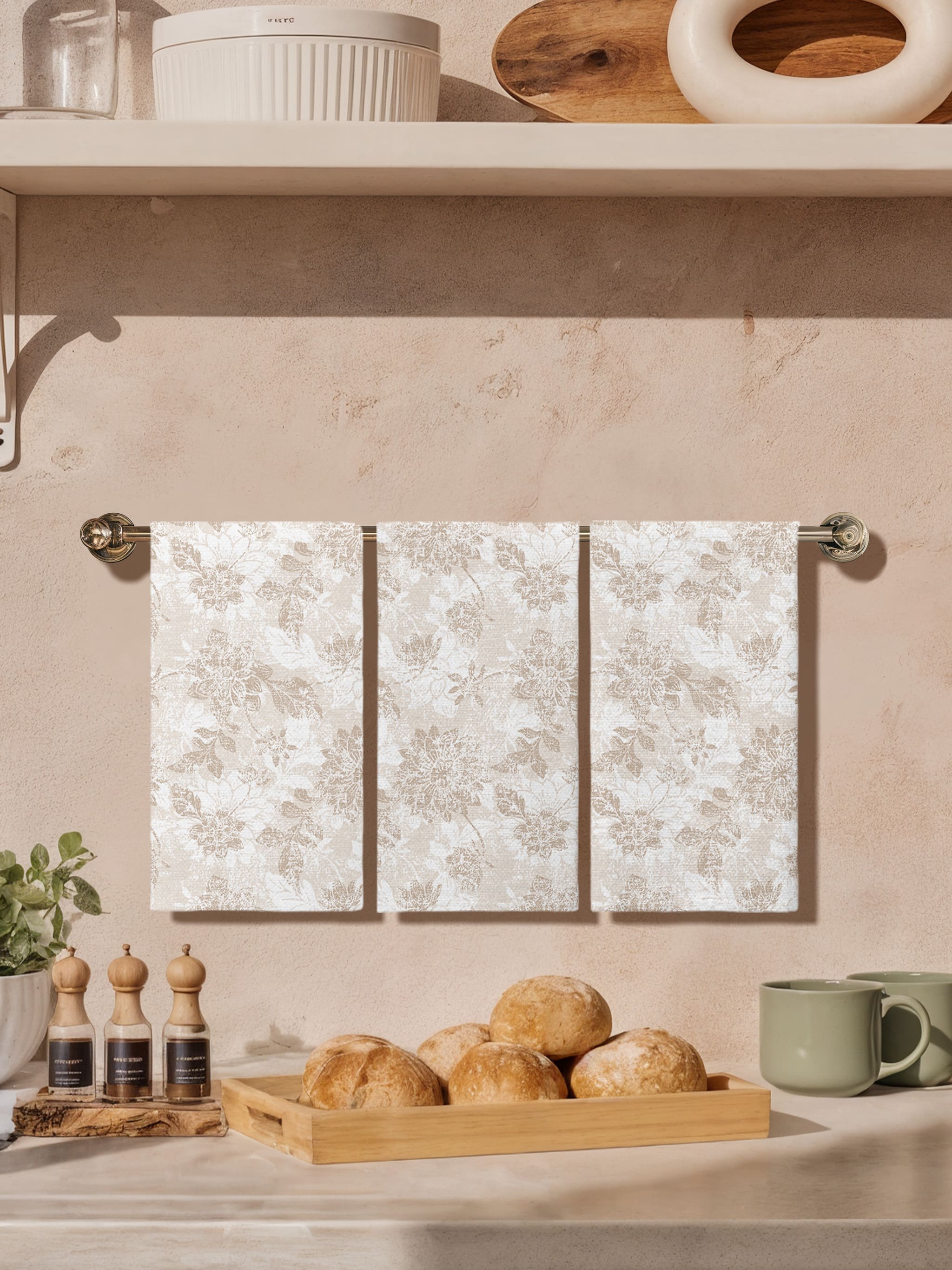 Комплект полотенец Унисон Бежевый жаккард 0