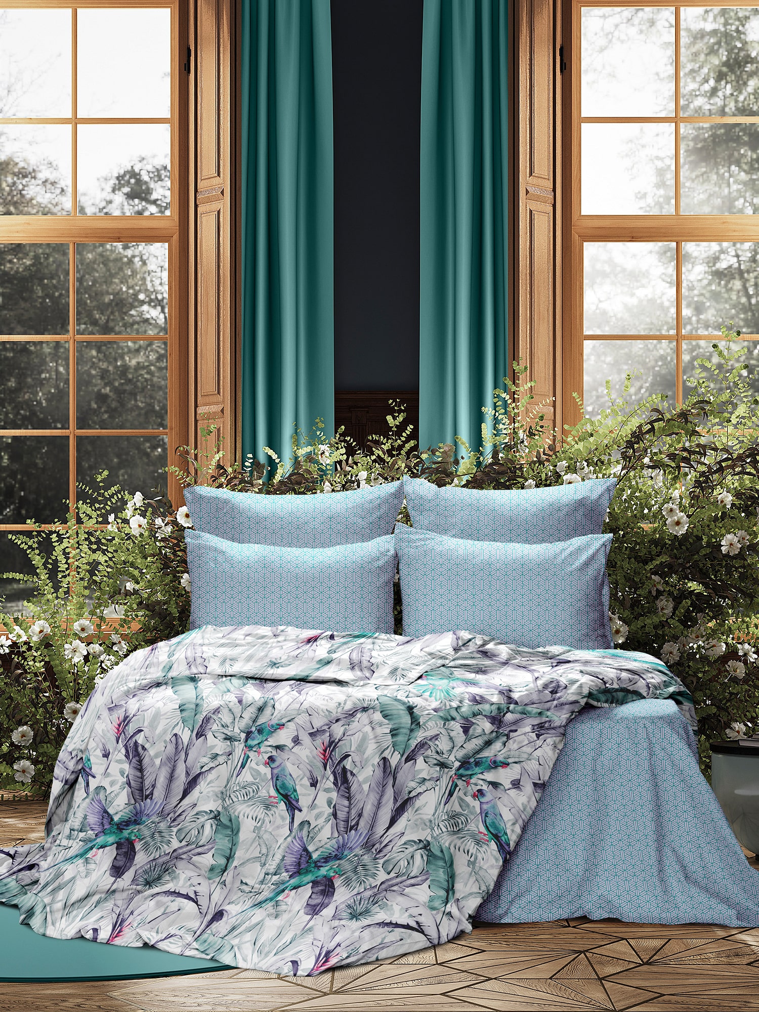 Постельное бельё Mia Cara Озорные попугаи 1