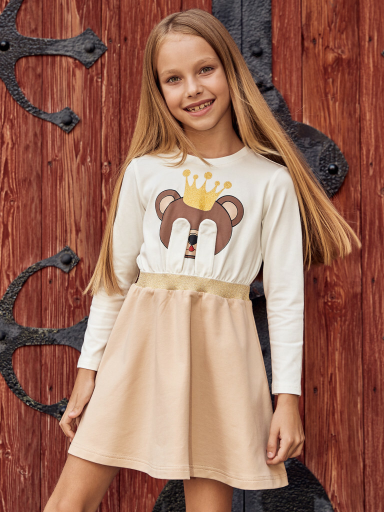 Платье TEDDY BEAR Молочный, Juno 1