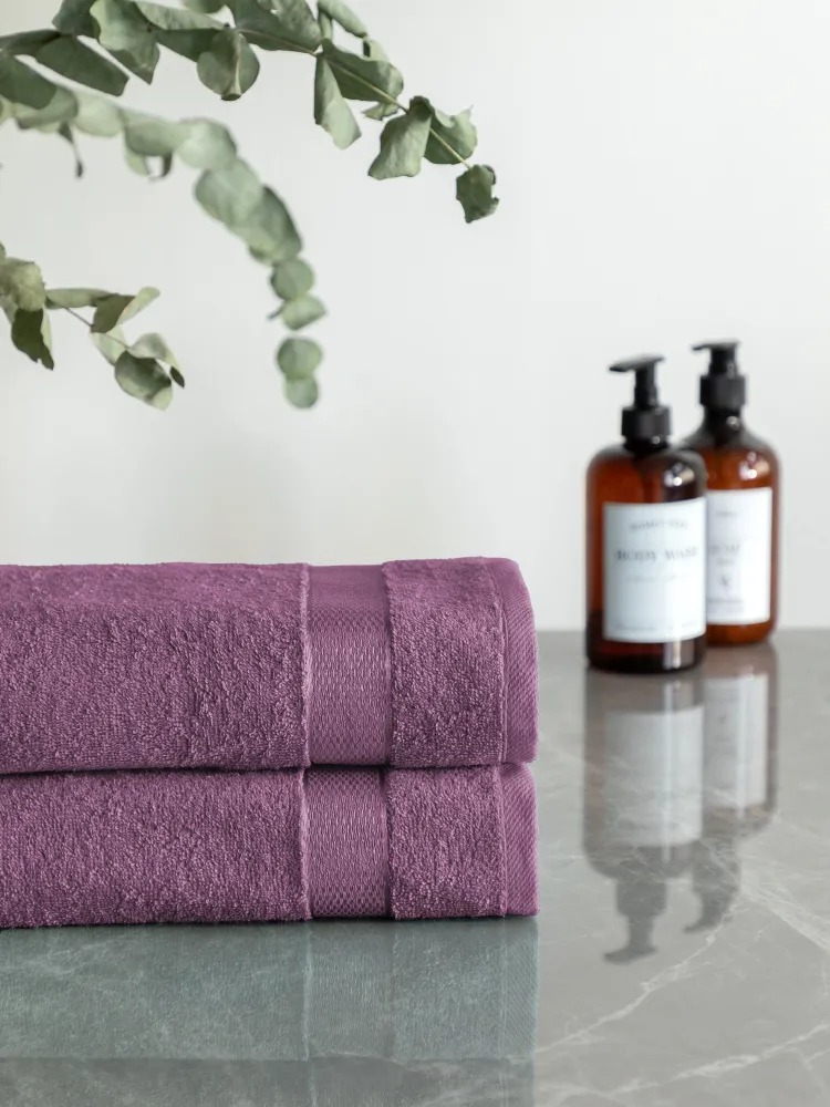 Комплект махровых полотенец "Ritz", брусничный, Унисон 0