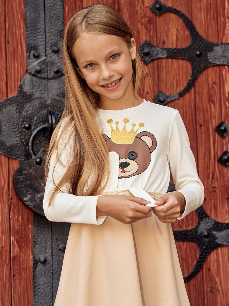 Платье TEDDY BEAR Молочный, Juno 4