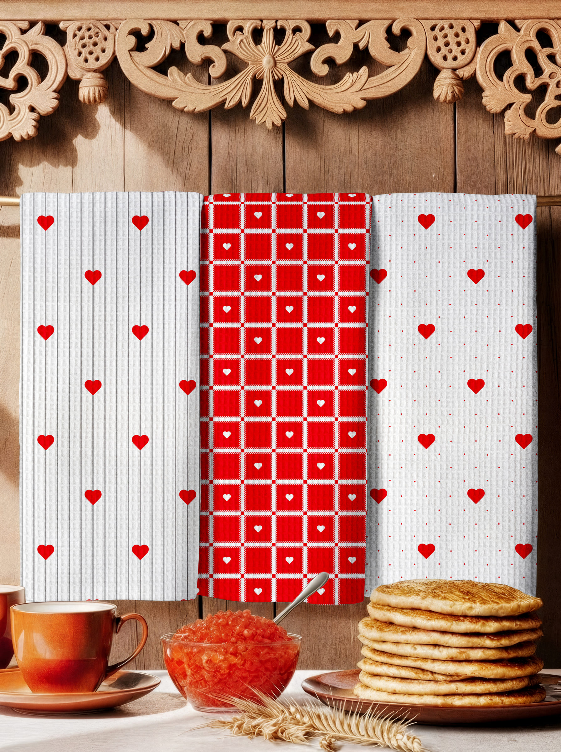 Комплект полотенец Унисон Линии сердца 0