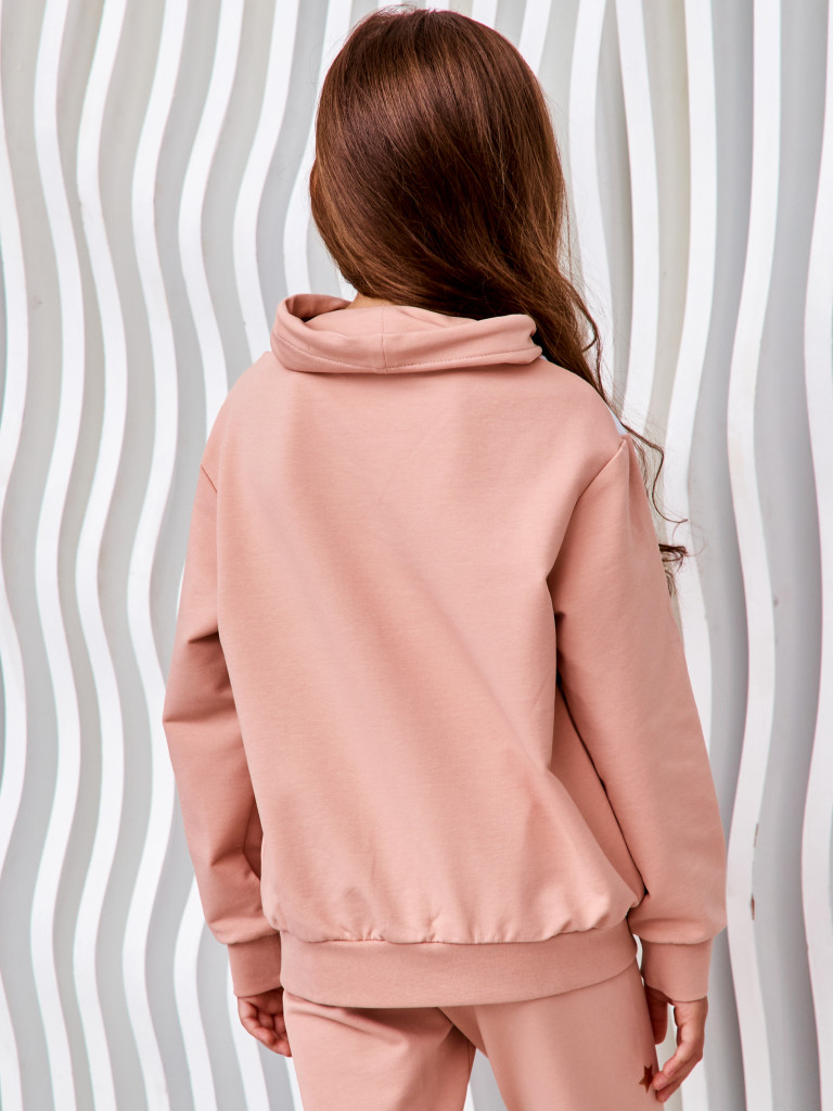 Худи с воротником-хомут "FLUFFY FRIENDS", розовый, Juno 2