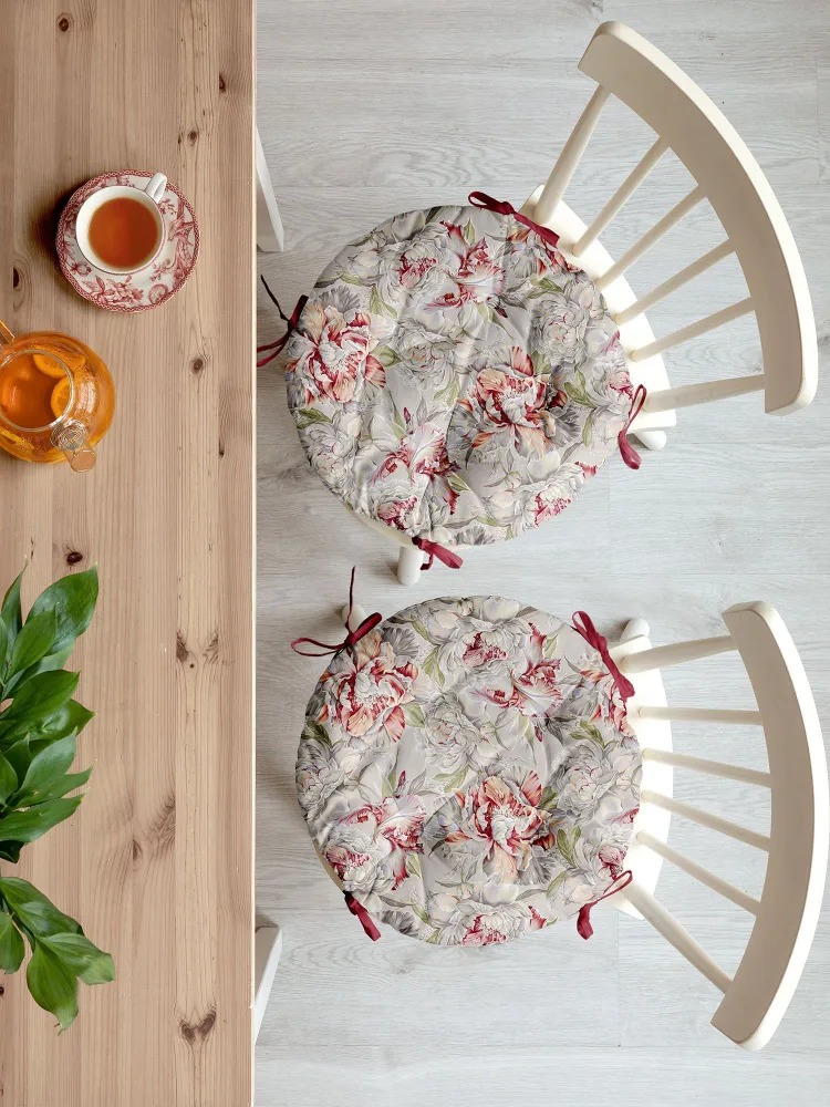 Комплект подушек на стул с тафтингом "Душистый пион", Mia Cara 1