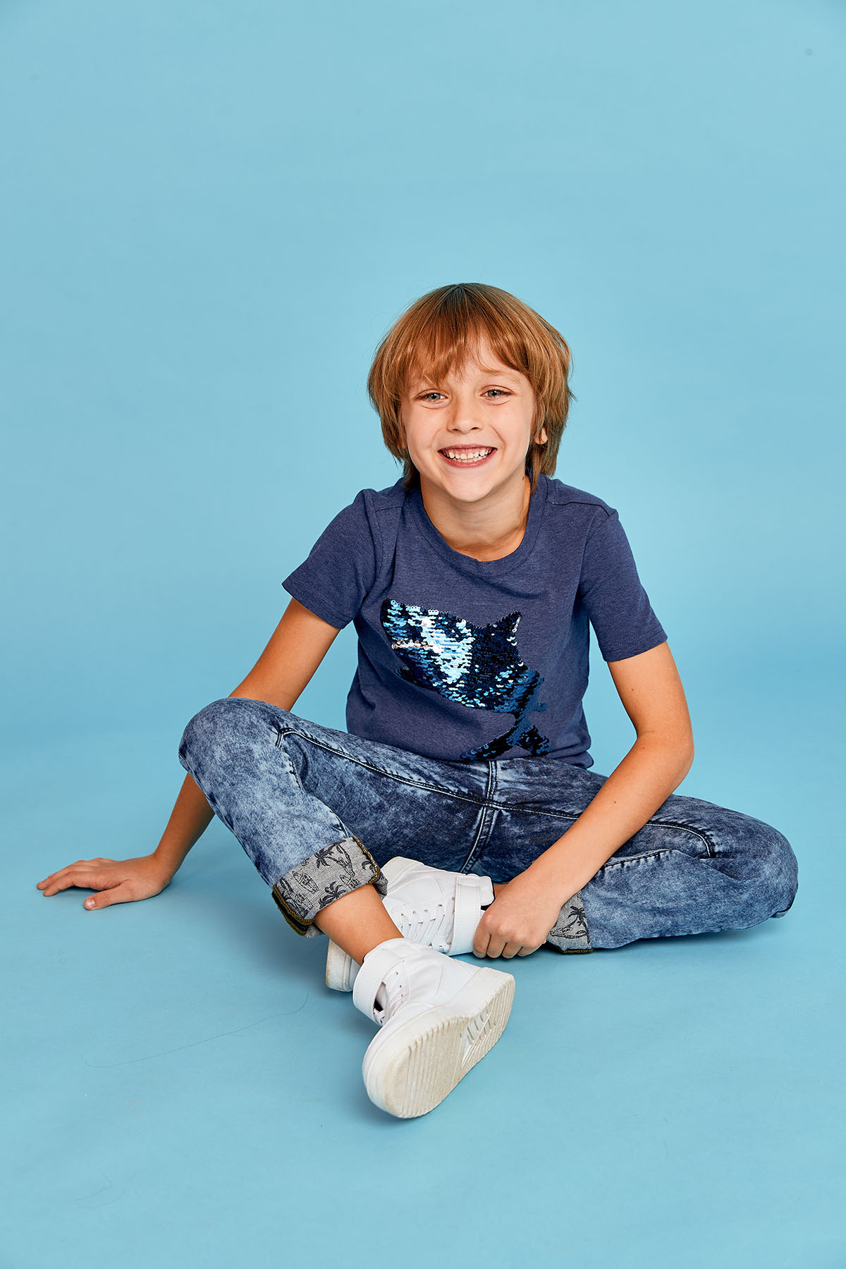 Футболка "Sea Adventure", синий меланж, Juno 2