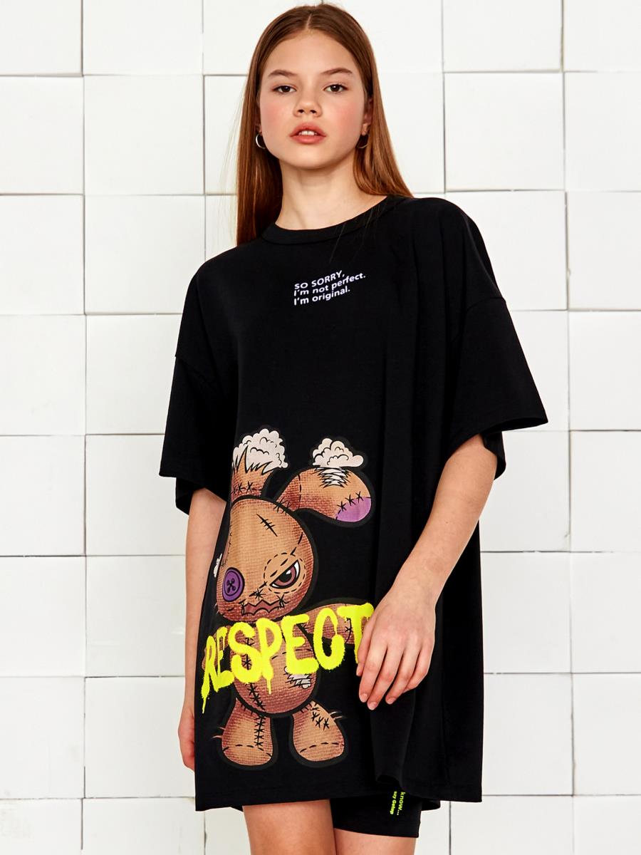 Туника (платье) Soft lines Черный, Crazy Getup 1