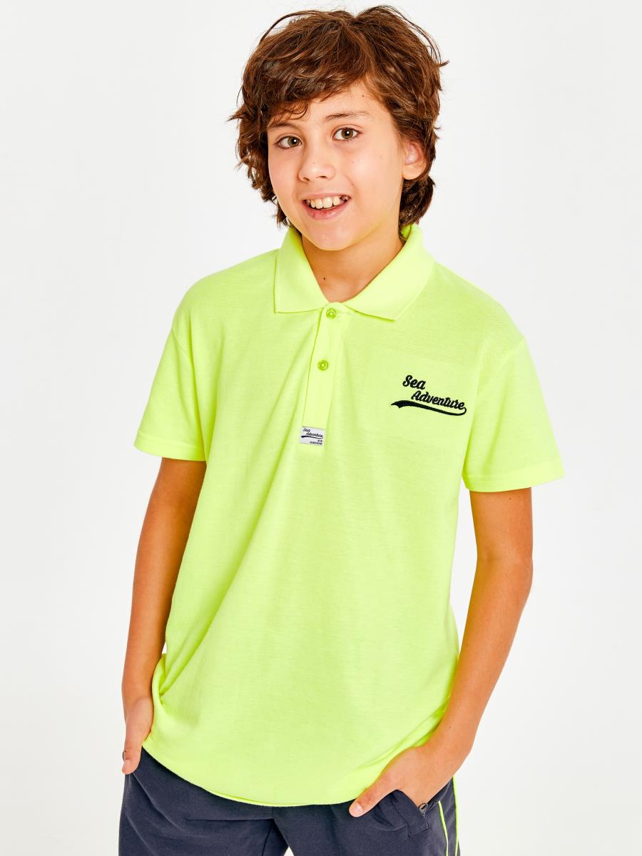 Рубашка поло / футболка поло Danger style Желтый неон, Juno 0