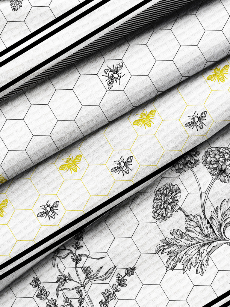 Комплект вафельных полотенец "Honey Bee", Mia Cara 4