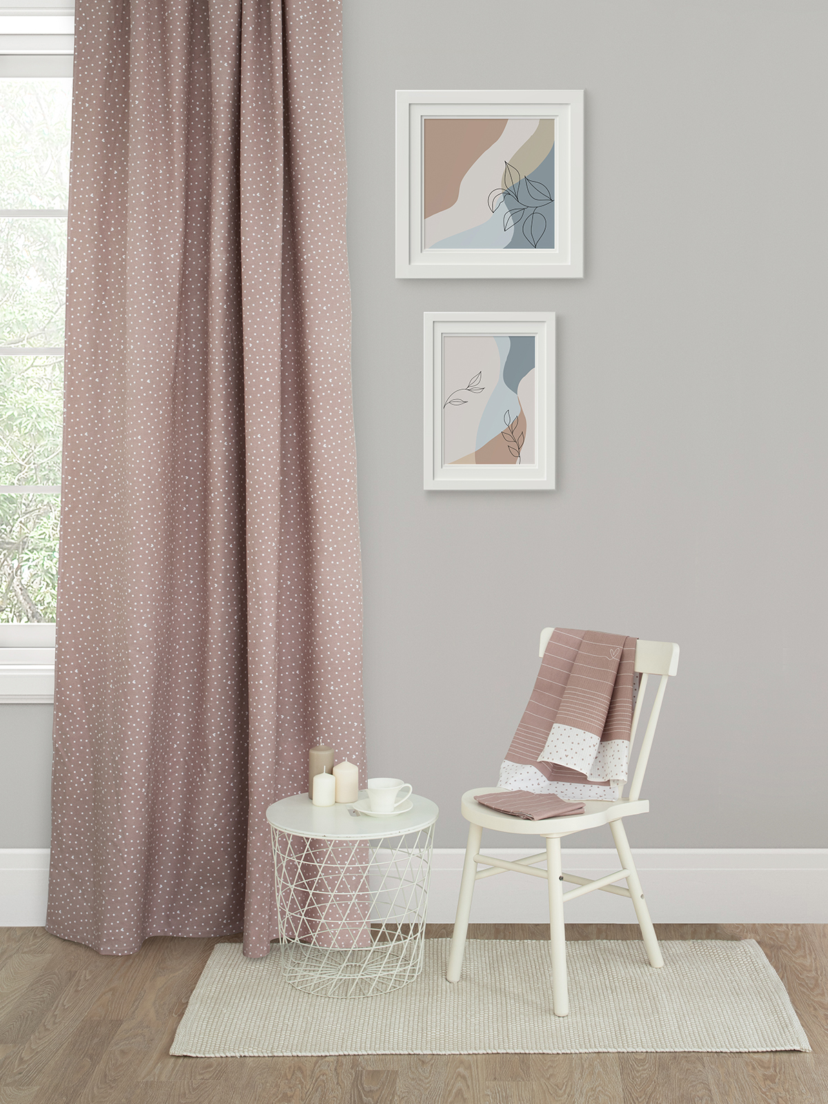 Штора рогожка "Love", Унисон 4