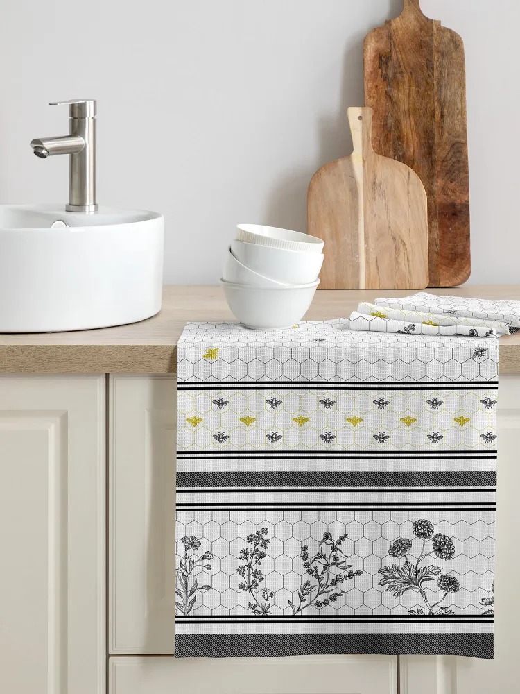 Комплект вафельных полотенец "Honey Bee", Mia Cara 1