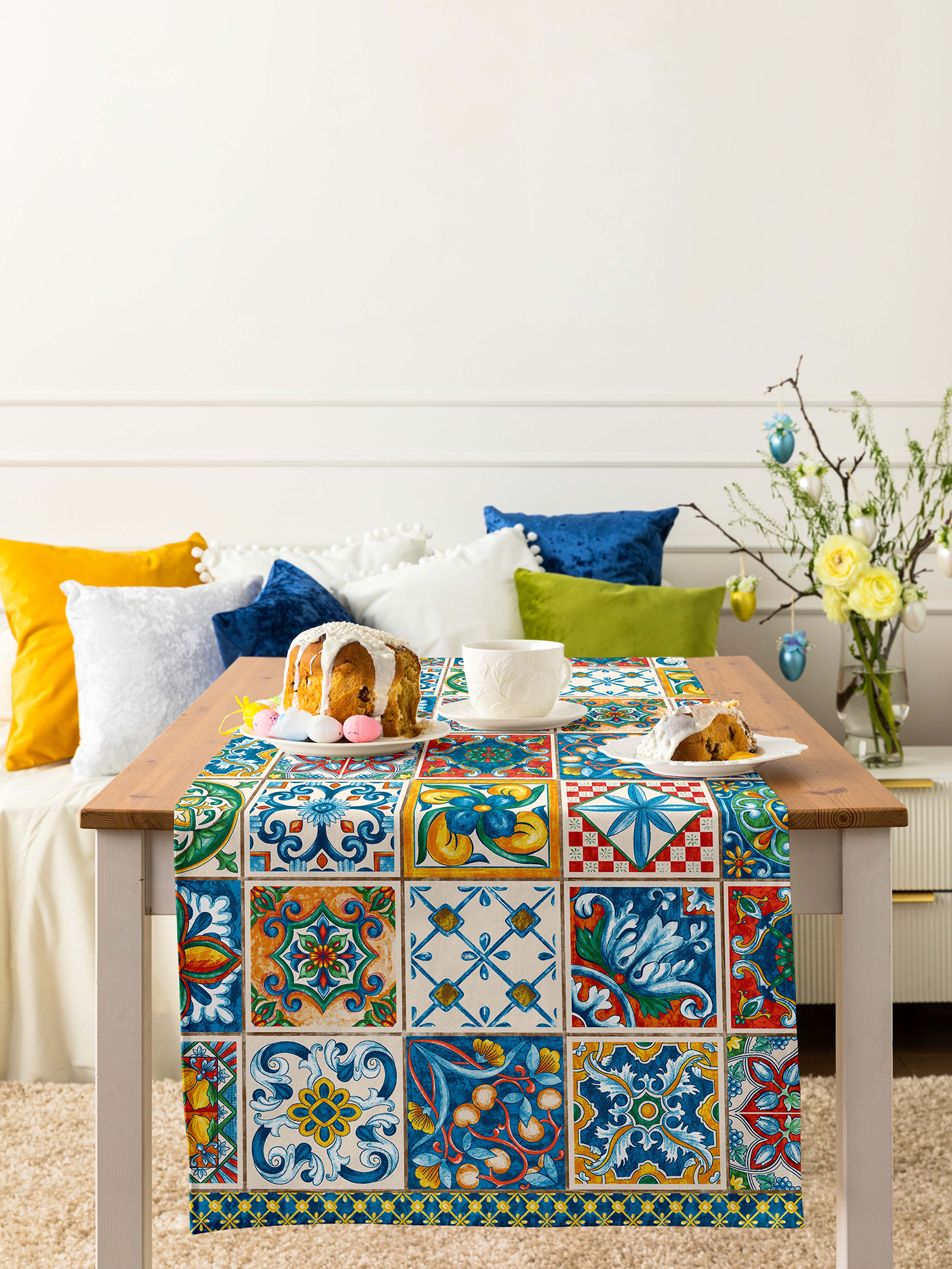 Скатерть-дорожка Mia Cara Maiolica 1