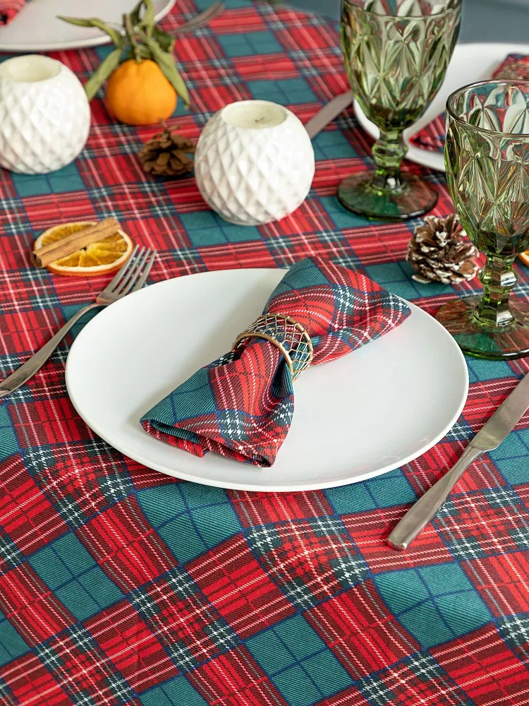 Комплект салфеток рогожка 32х32 см (6 шт.) "Сell" 0