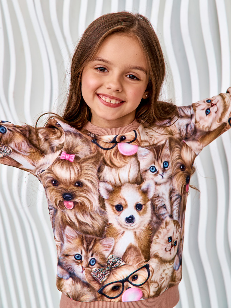 Свитшот "FLUFFY FRIENDS", бежевый, Juno 4