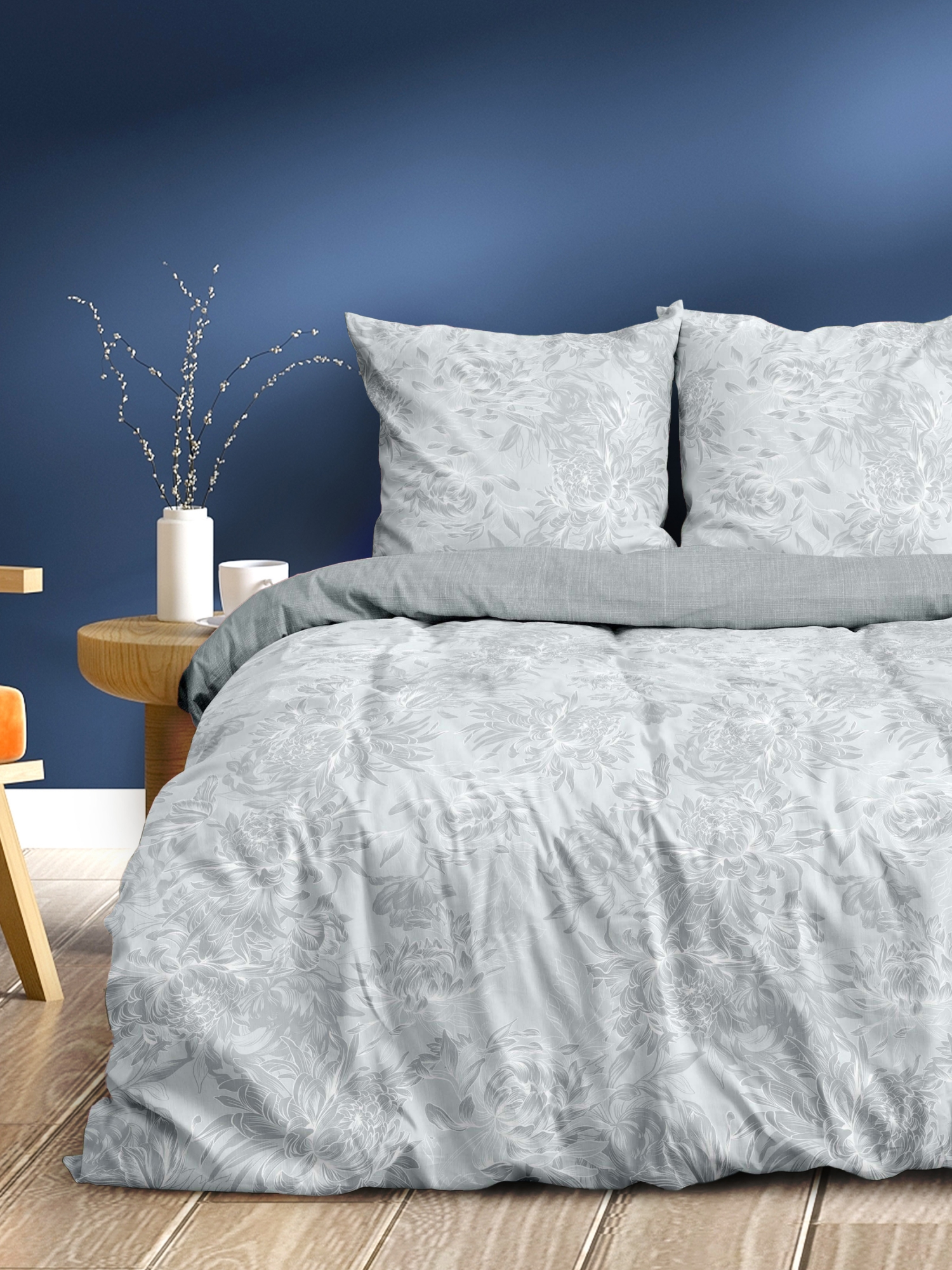 Постельное бельё Флоранс Серебристый пион 0