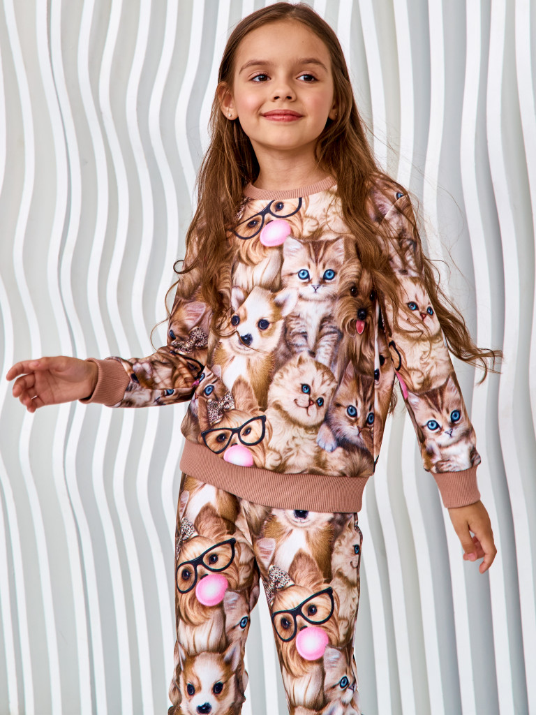 Свитшот "FLUFFY FRIENDS", бежевый, Juno 5