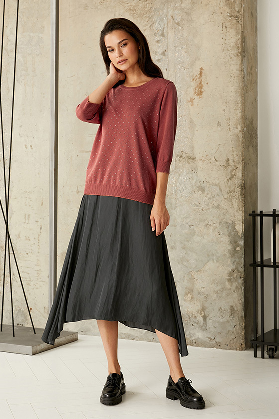 Джемпер Fleur Noir Кирпичный, BeGood 6