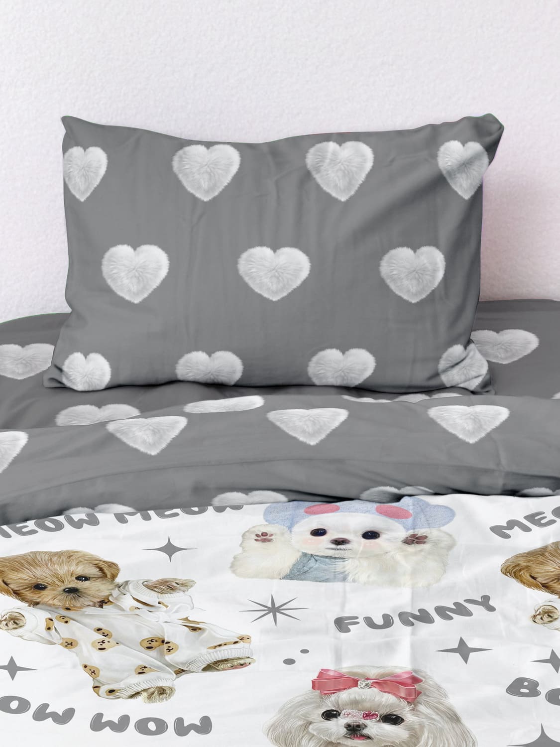 Постельное бельё Crazy Getup Милые кошки собаки 2