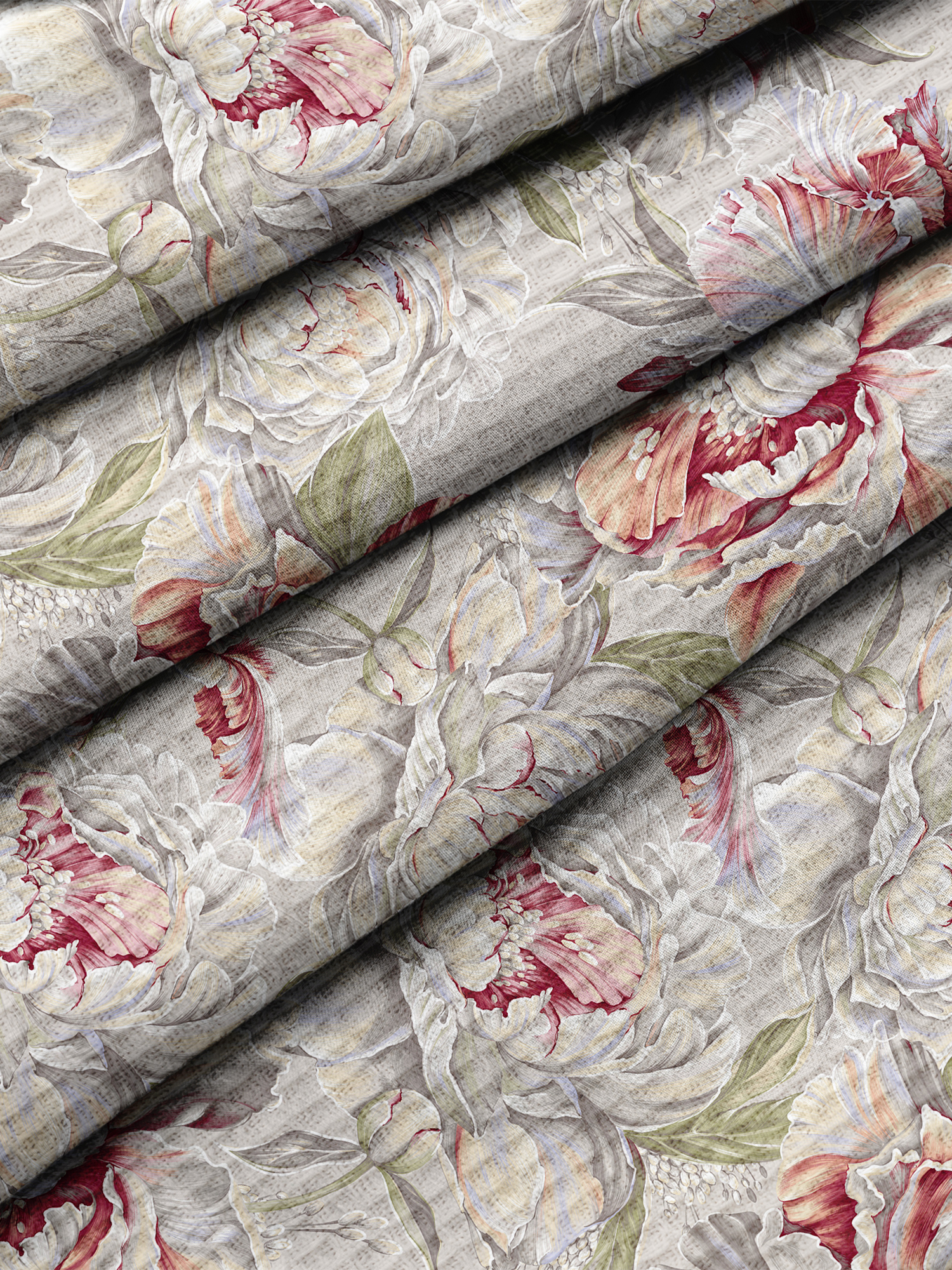 Комплект вафельных полотенец "Душистый пион", Mia Cara 4