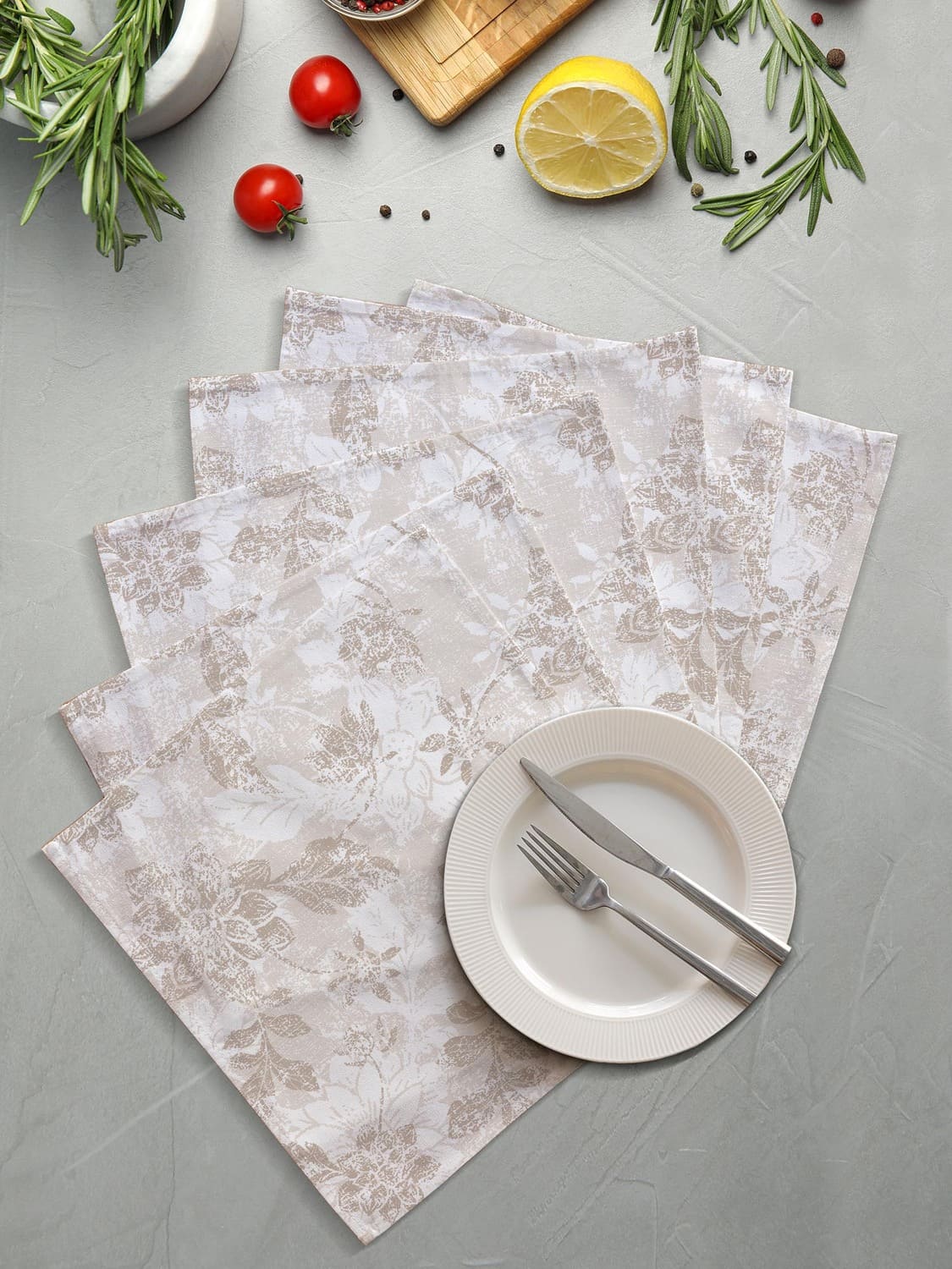 Комплект салфеток Унисон Бежевый жаккард 2