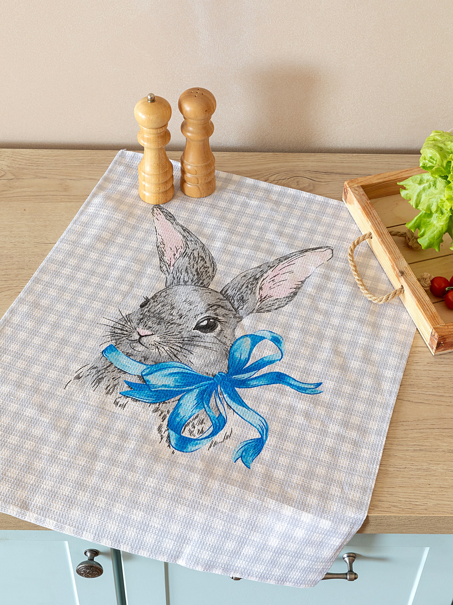 Комплект вафельных полотенец "Rabbit", 3 шт. 2