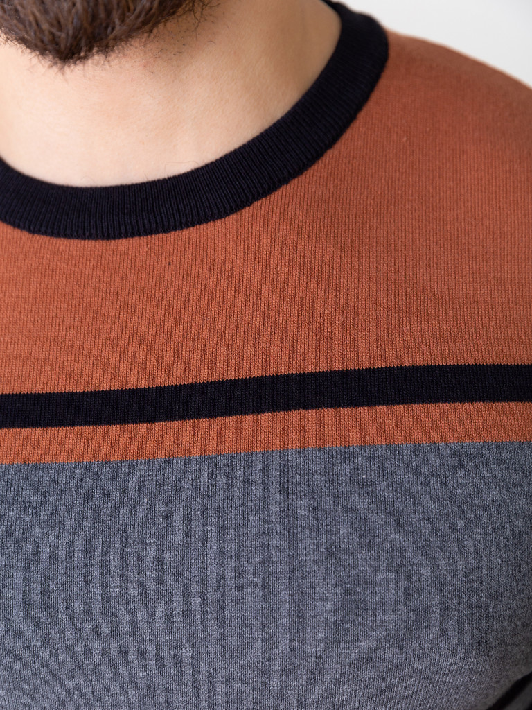 Джемпер, оранжевый/черный, BeGood 3