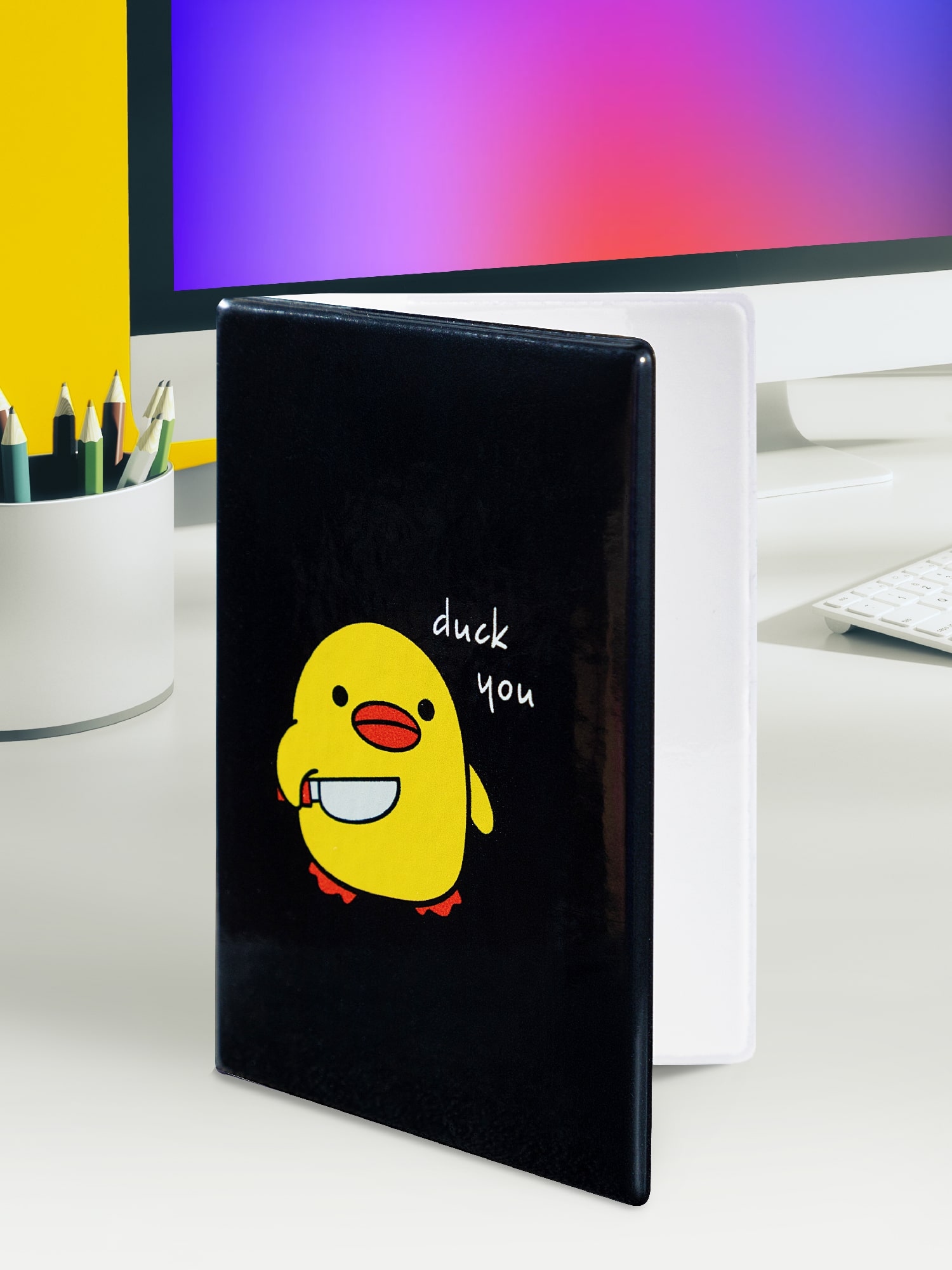 Обложка для паспорта Crazy Getup Danger duck 1