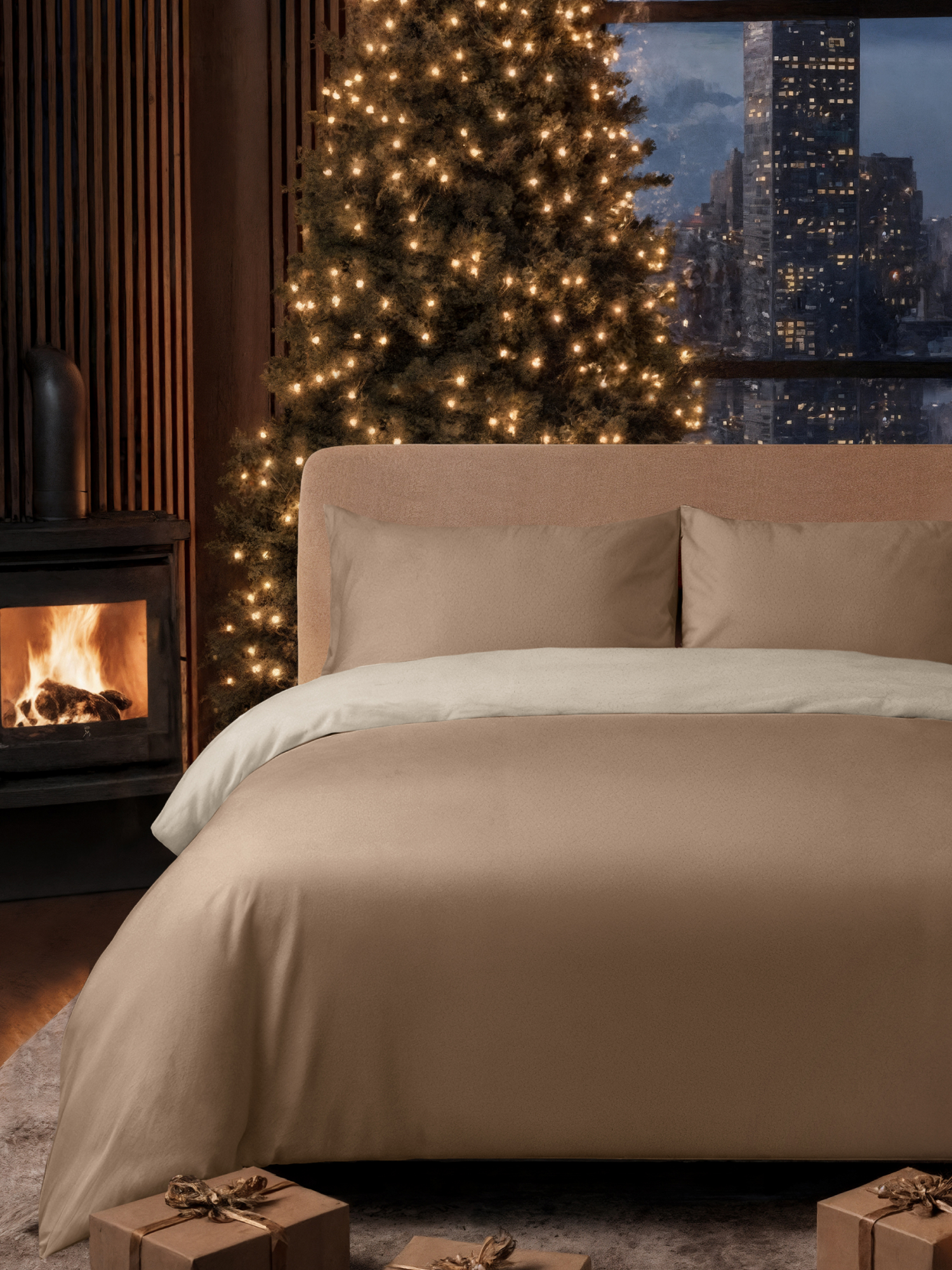 Постельное бельё Унисон Mocha+Cream 0