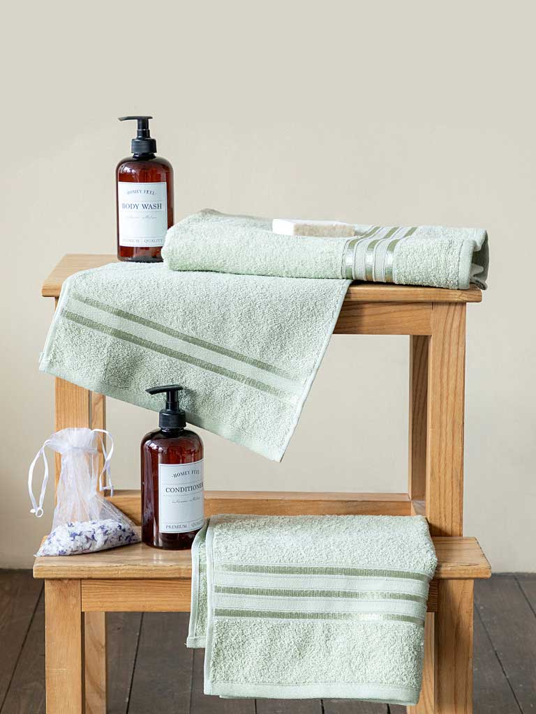 Комплект махровых полотенец "Элегант", фисташковый, Унисон 0