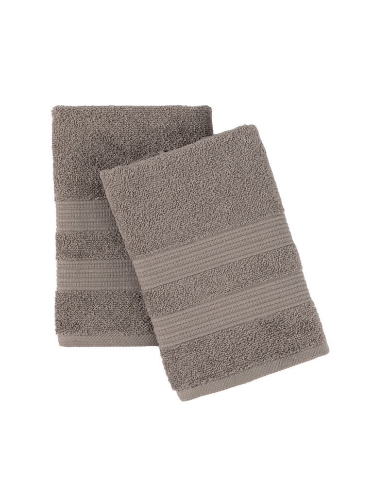 Комплект махровых полотенец "Raffle", тауп, Унисон 4