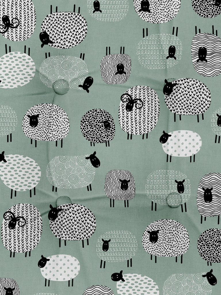 Комплект подушек на стул с тафтингом "Black Sheep", Унисон 1