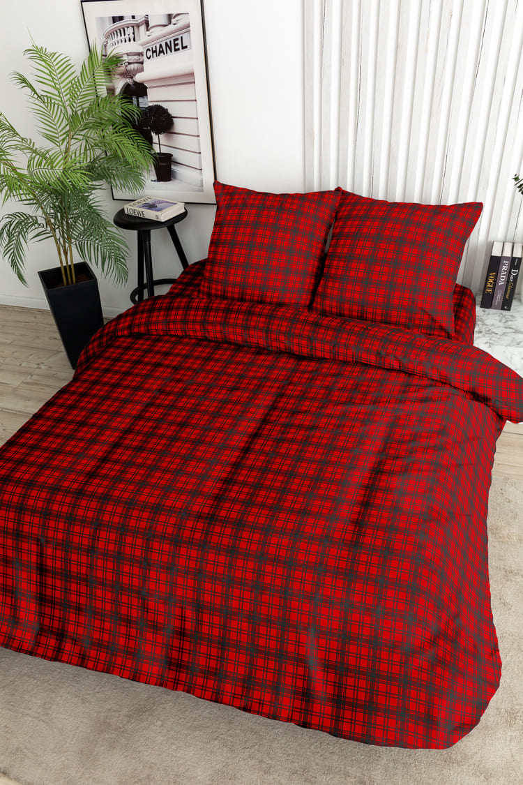 Постельное бельё Флоранс Красная клетка 7