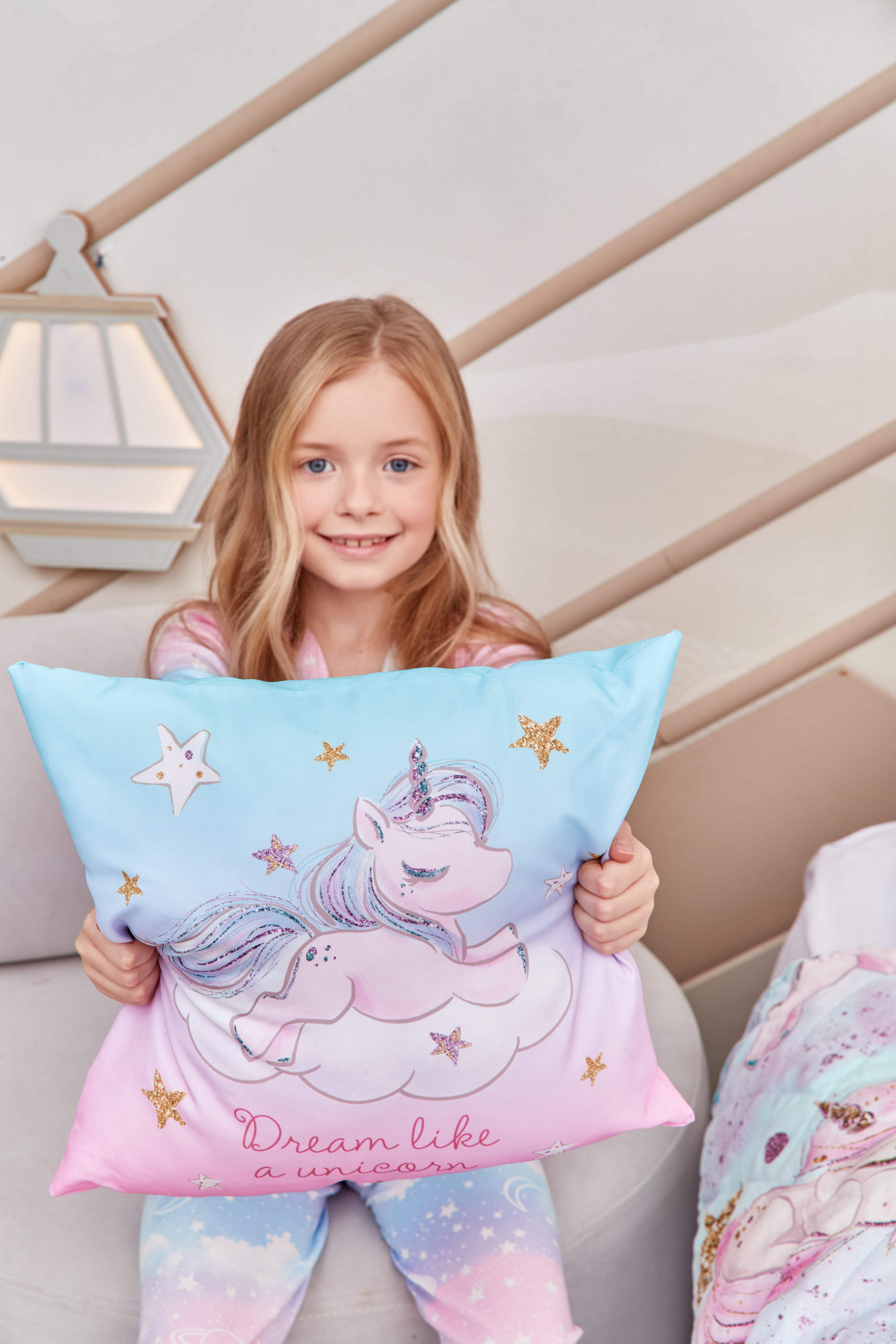 Подушка декоративная габардин "Сказочный единорог", Juno 3