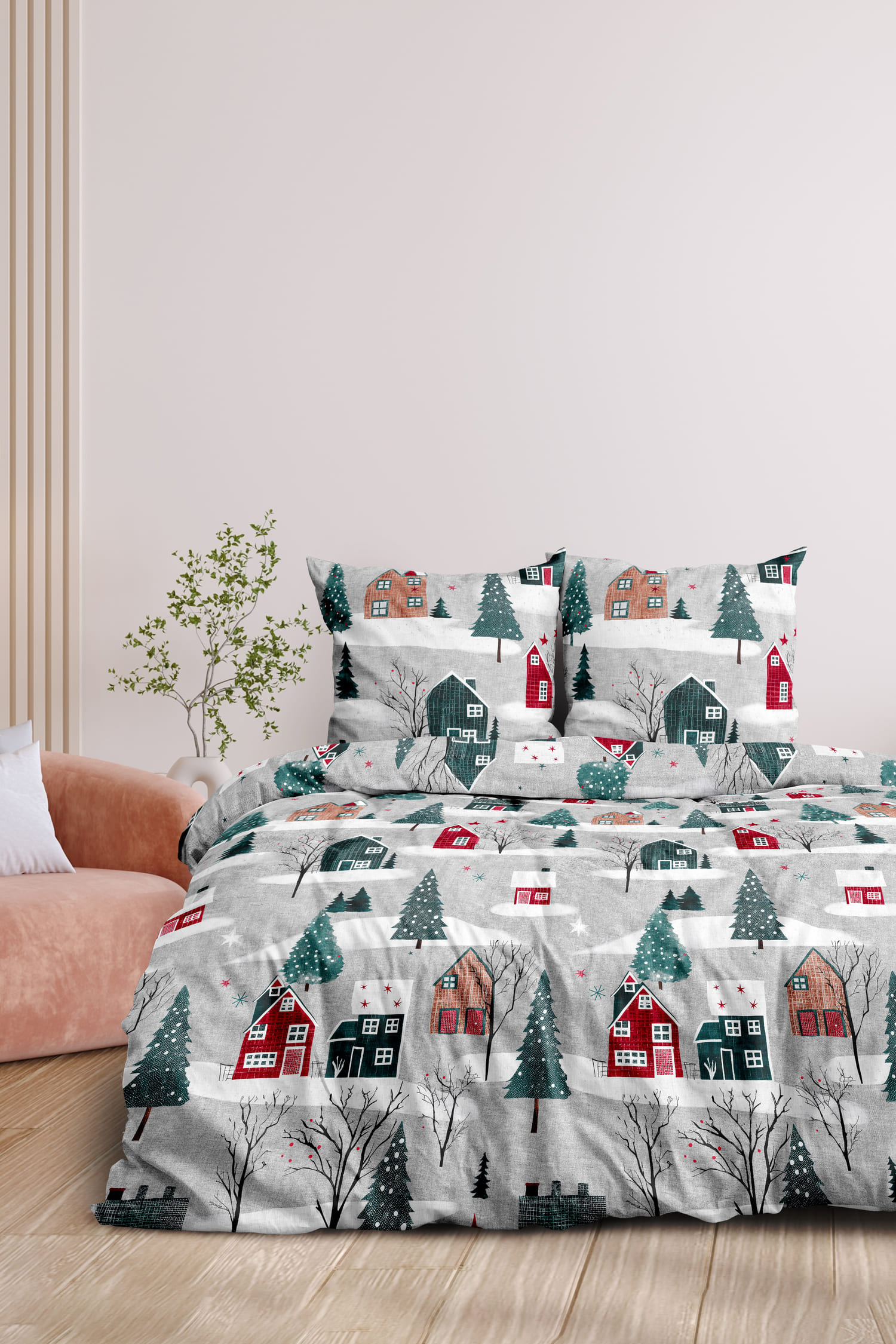 Постельное бельё Флоранс Снежный город 0