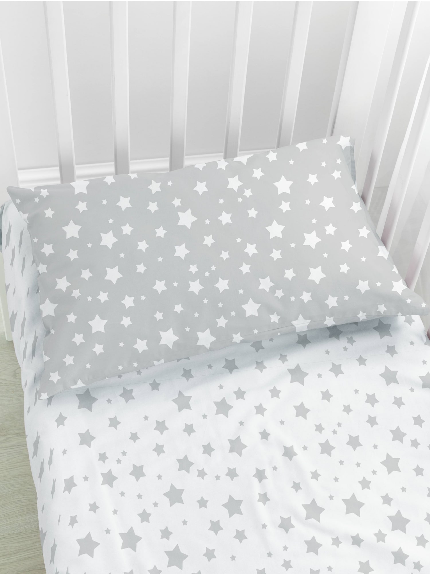 Постельное бельё Juno Grey stars 5