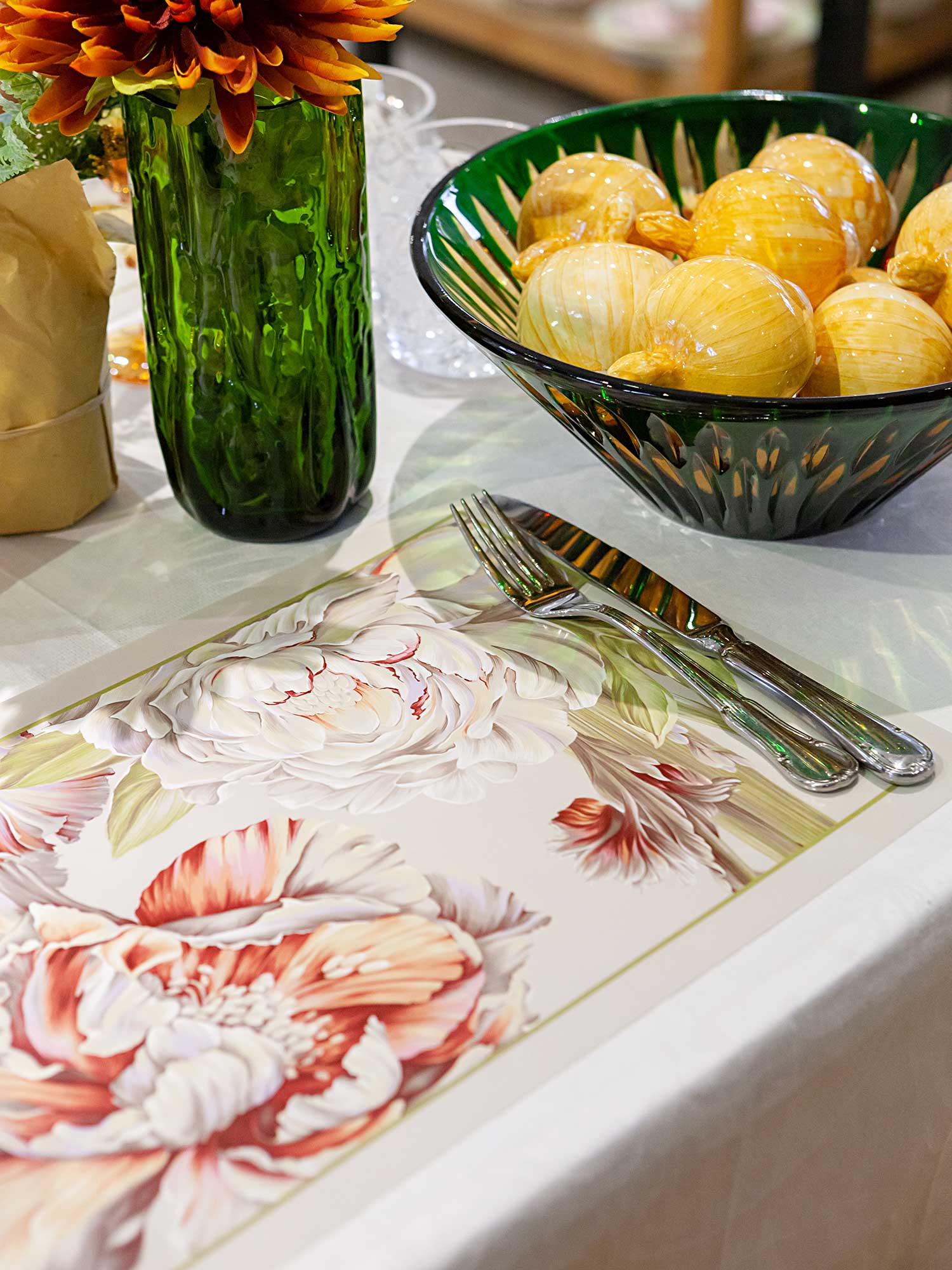 Комплект сервировочных салфеток (плейсматов) "Душистый пион", Mia Cara 1