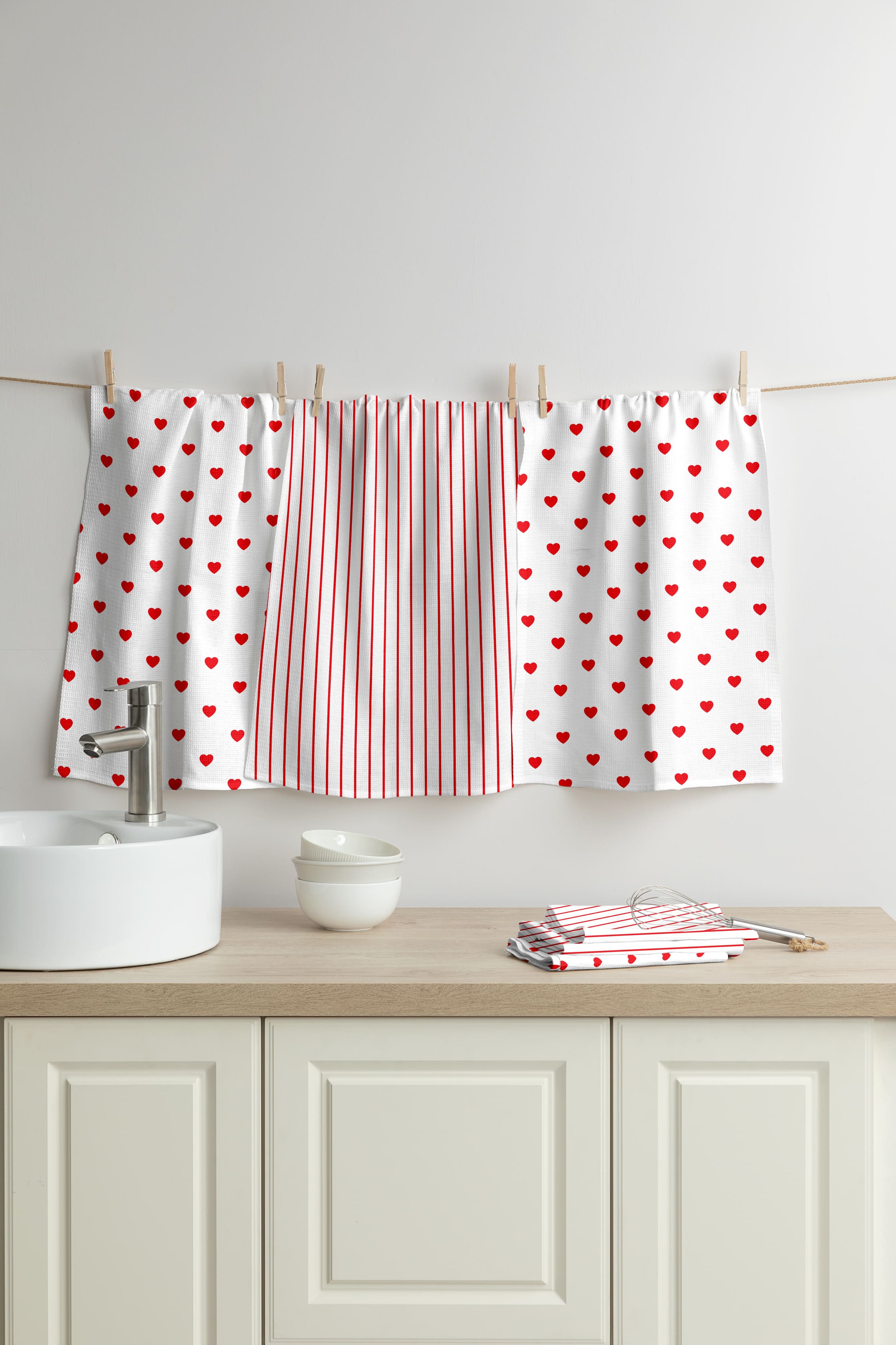 Комплект полотенец Mia Cara Сердца 1