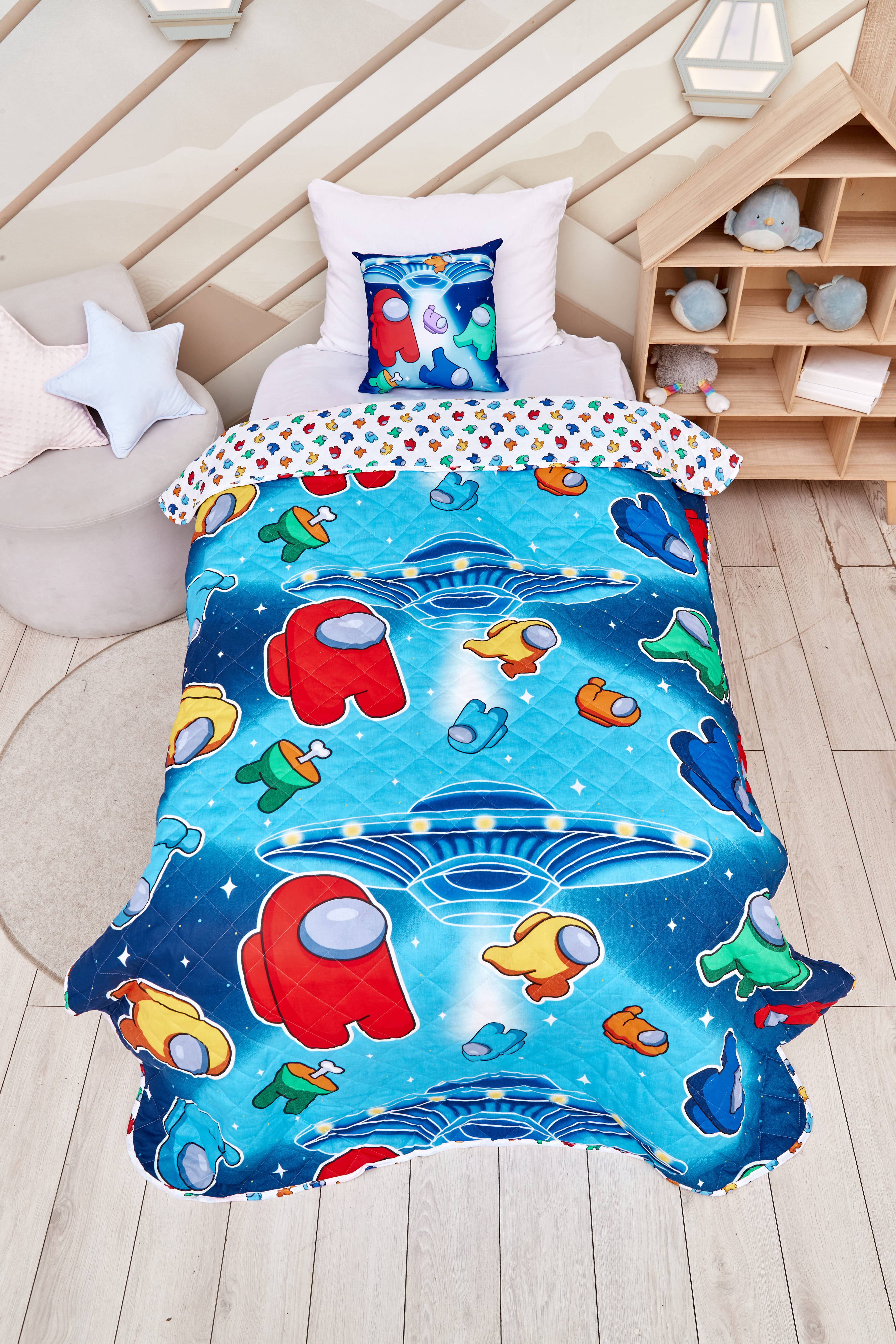 Покрывало стеганое "Among Us" Neon, Juno 1