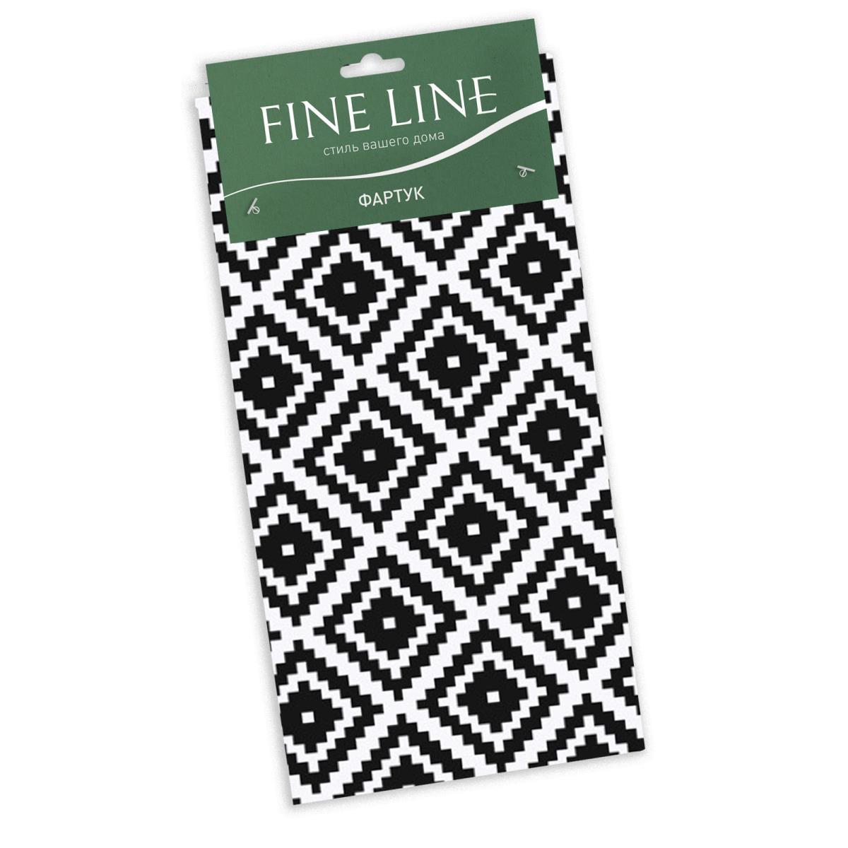 Фартук Fine Line Ромбы черно-белые 0