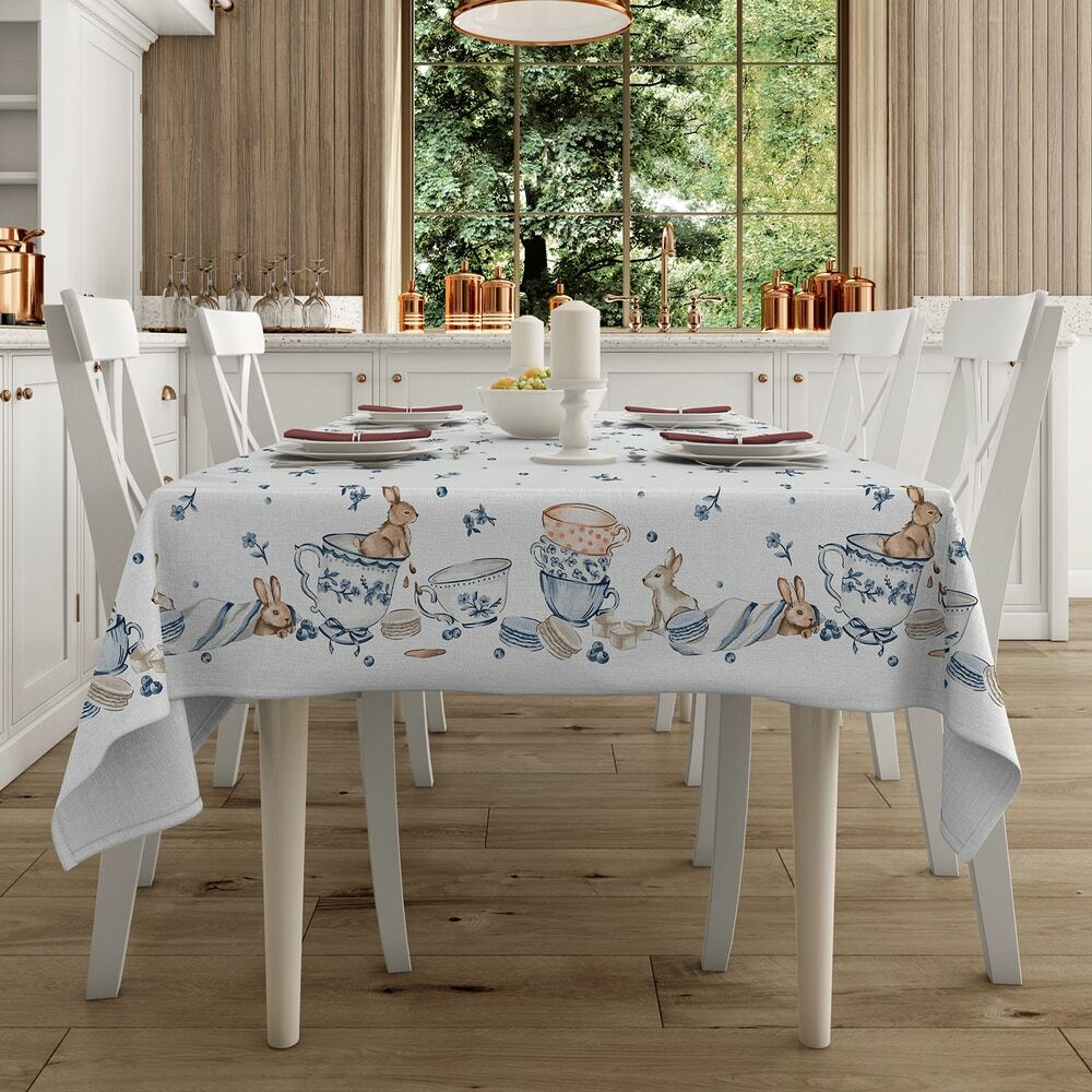 Скатерть рогожка "Зайчики", Mia Cara 4