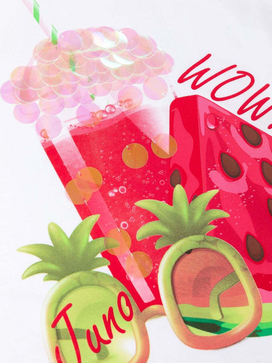 Футболка "SUN AND FUN", белый, Juno 1