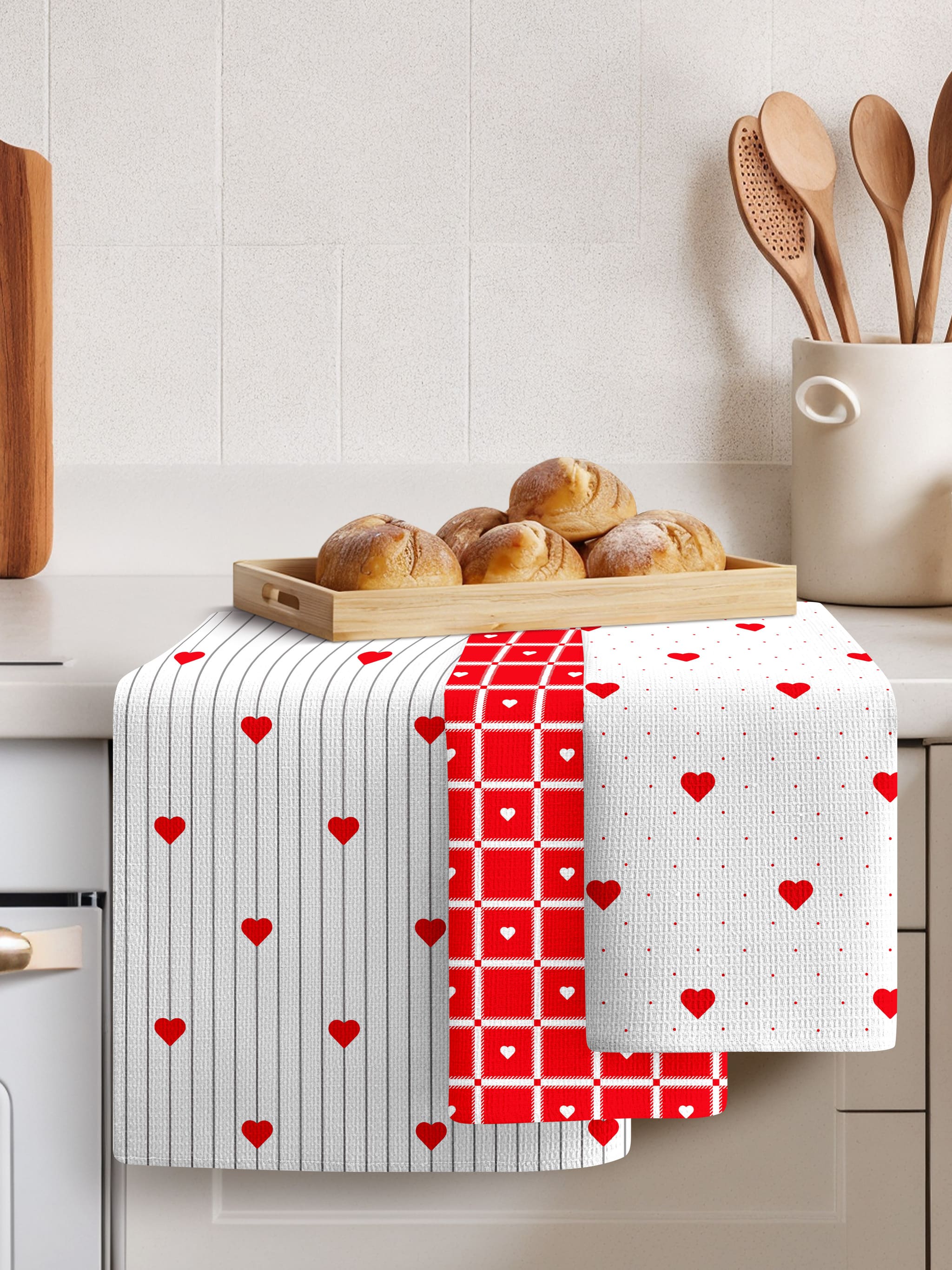 Комплект полотенец Унисон Линии сердца 3