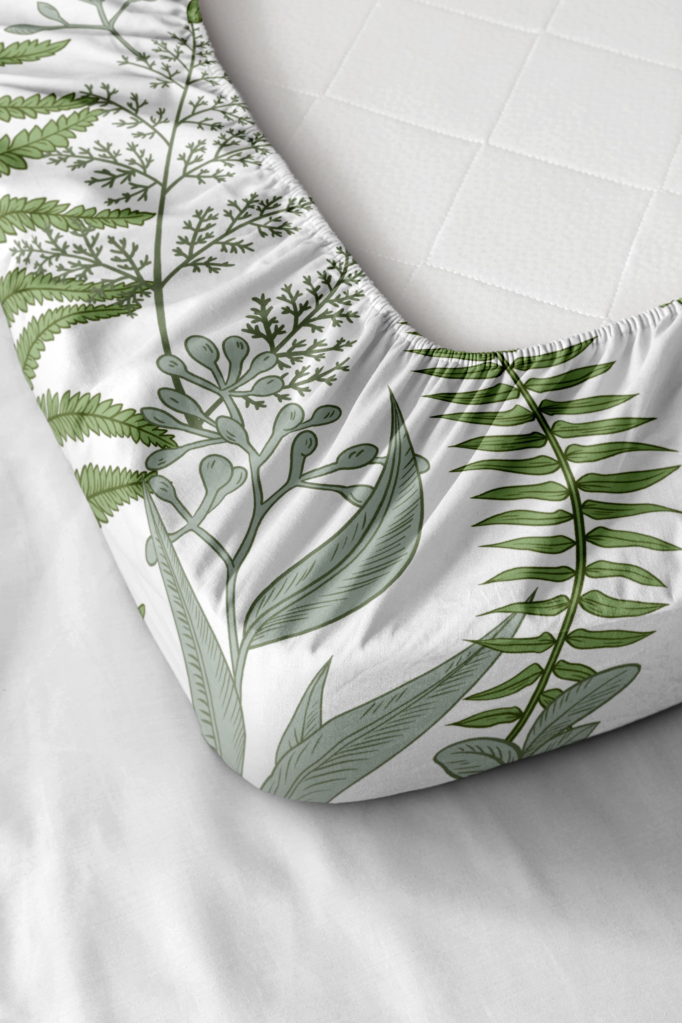 Простыня на резинке Унисон Папоротник 4
