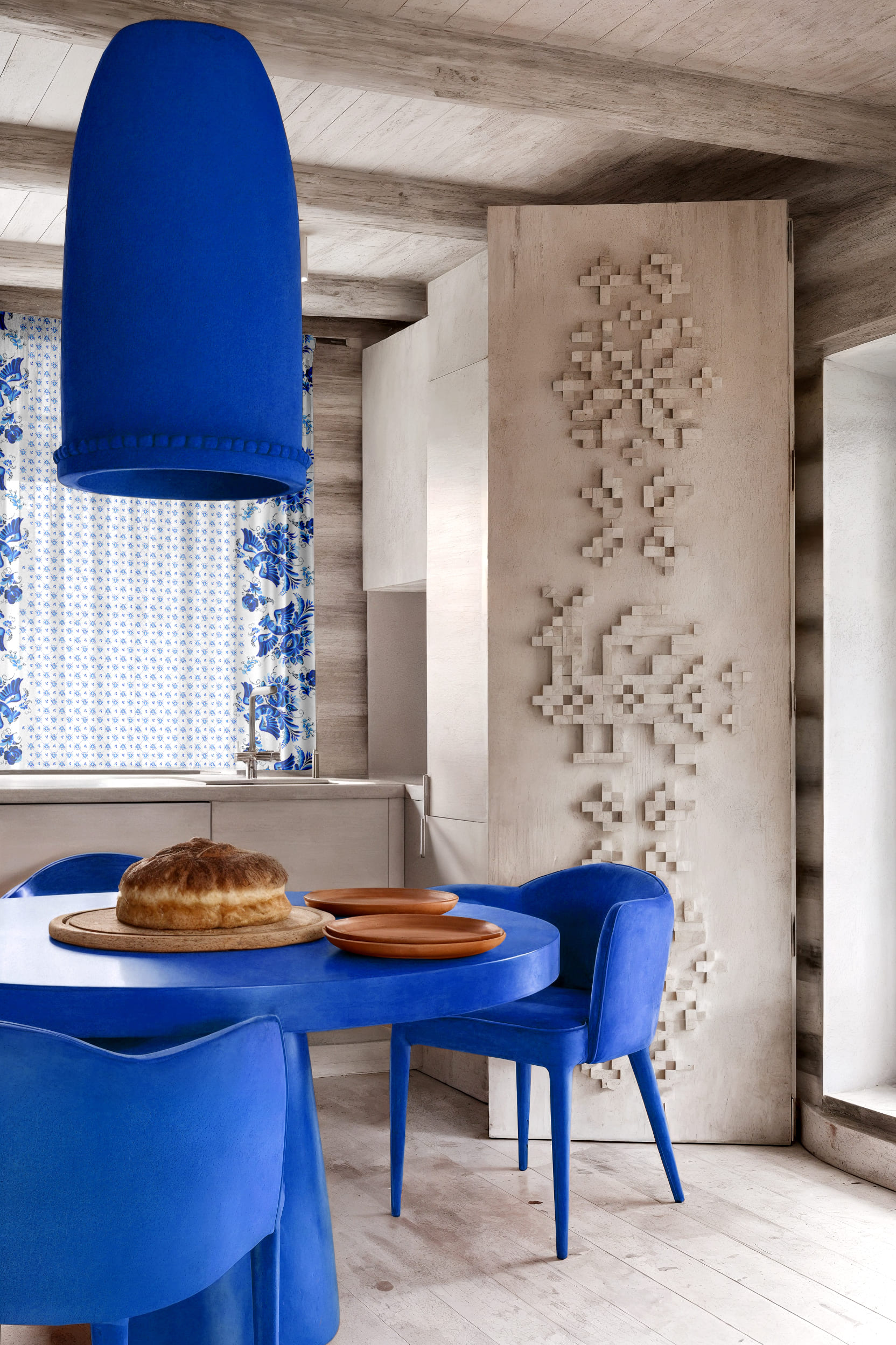 Комплект штор Унисон Гжель 1